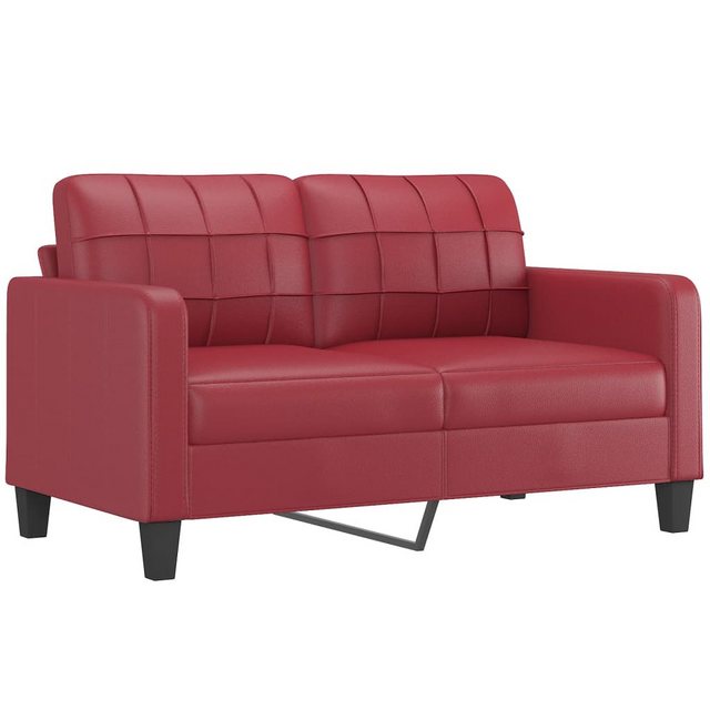 vidaXL Sofa 2-Sitzer-Sofa Weinrot 140 cm Kunstleder günstig online kaufen