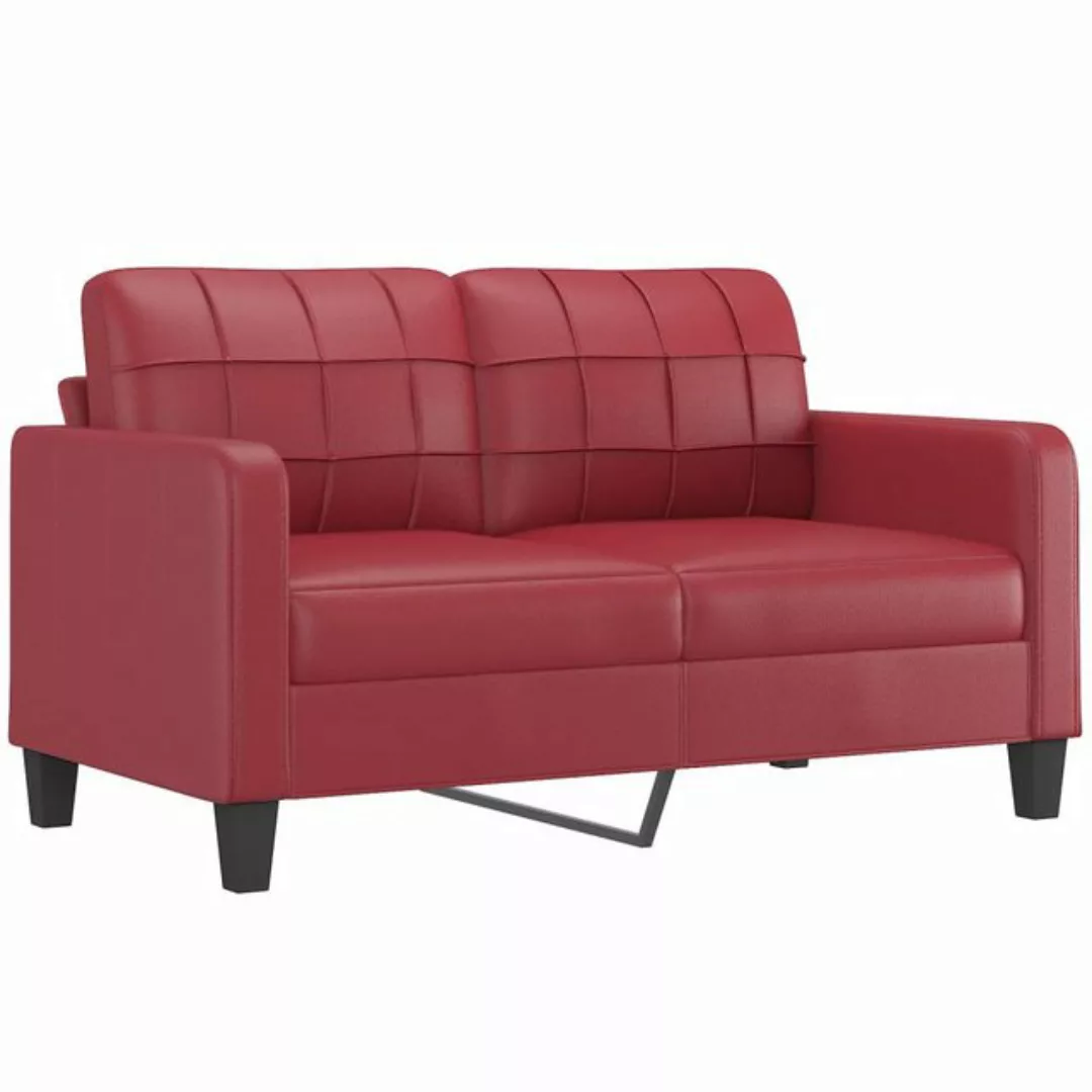 vidaXL Sofa, 2-Sitzer-Sofa Weinrot 140 cm Kunstleder günstig online kaufen