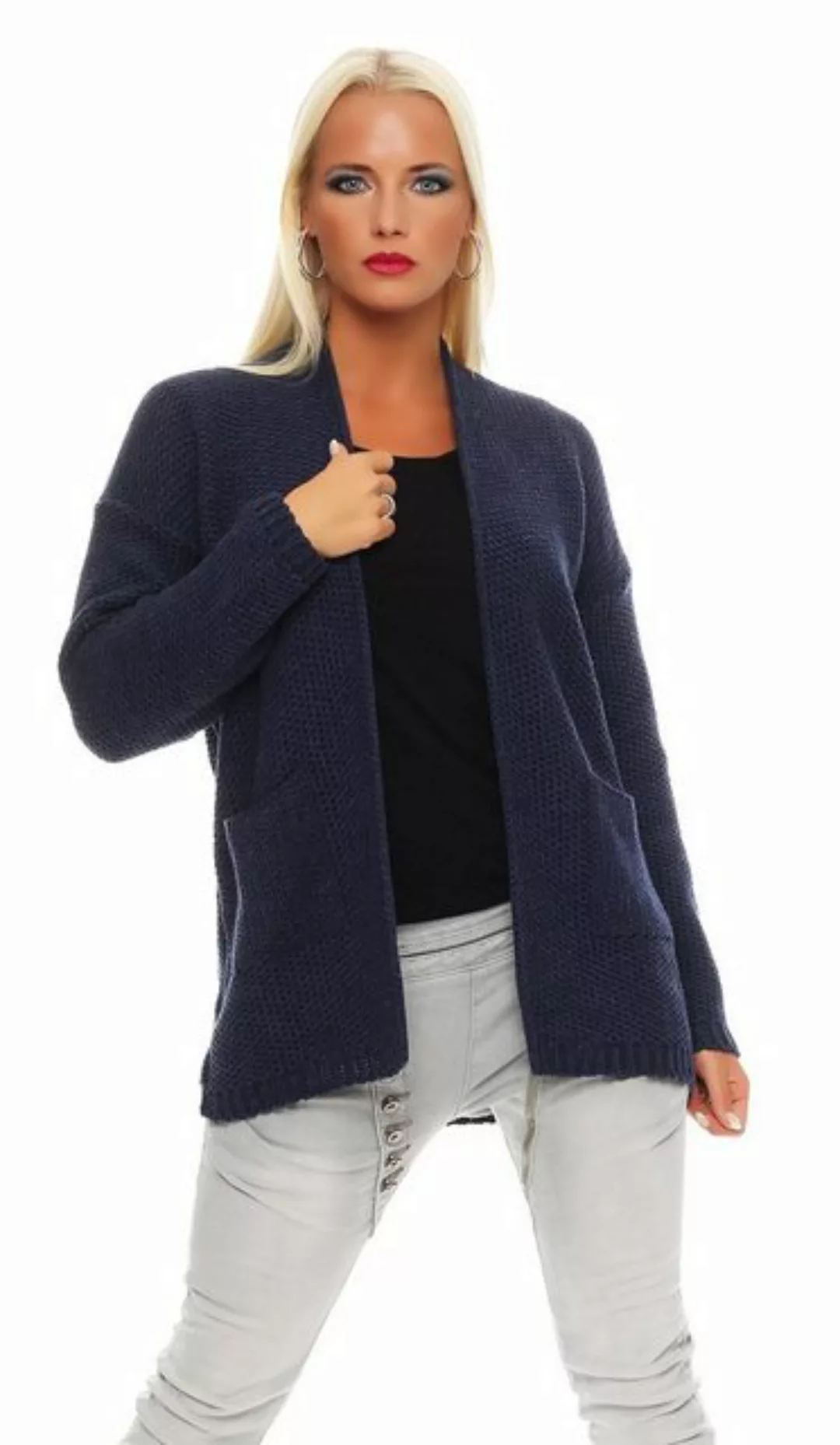 Mississhop Cardigan Strickjacke Cardigan Jacke Sweatshirt M.3007 günstig online kaufen