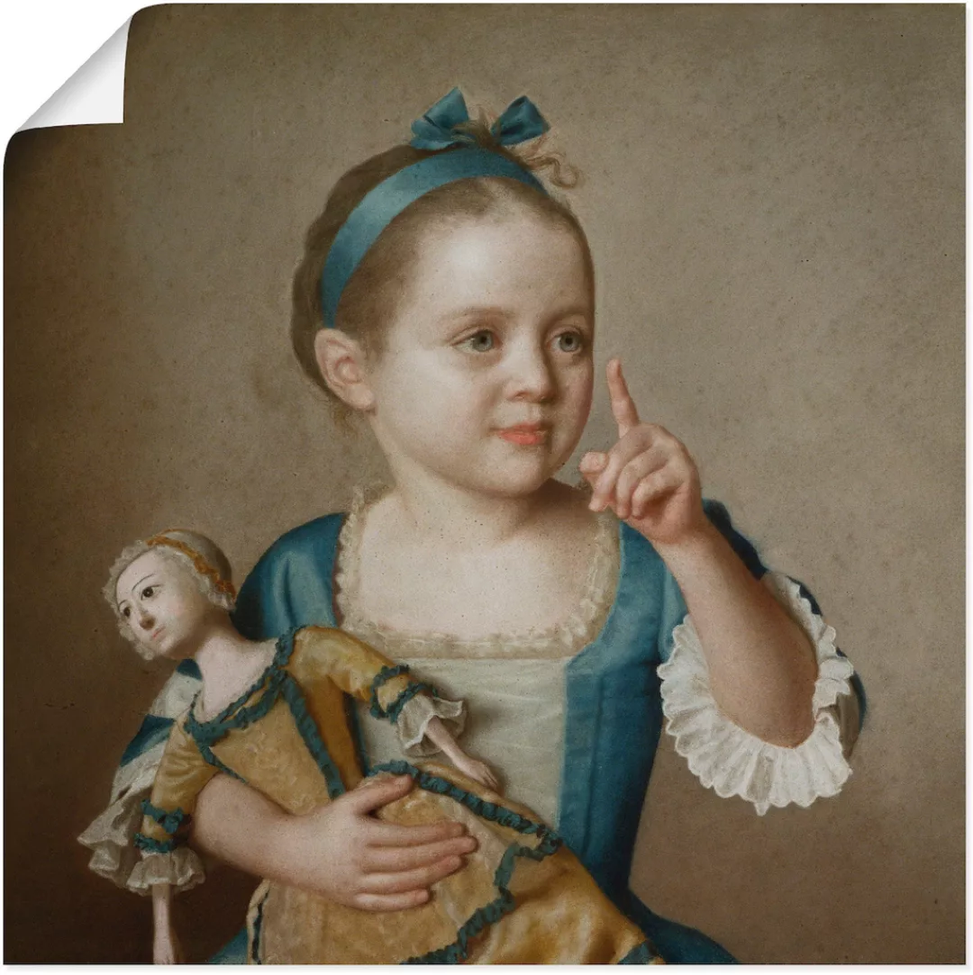 Artland Wandbild "Mädchen mit Puppe.", Kind, (1 St.), als Leinwandbild, Pos günstig online kaufen