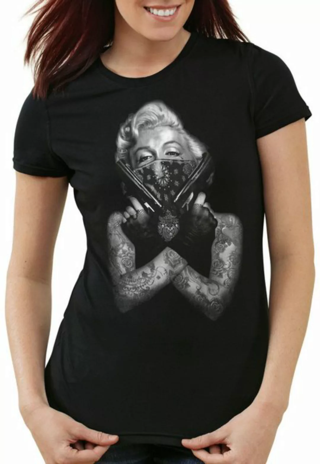 style3 T-Shirt Gangster Marilyn rock monroe tätowiert biker usa tattoo günstig online kaufen