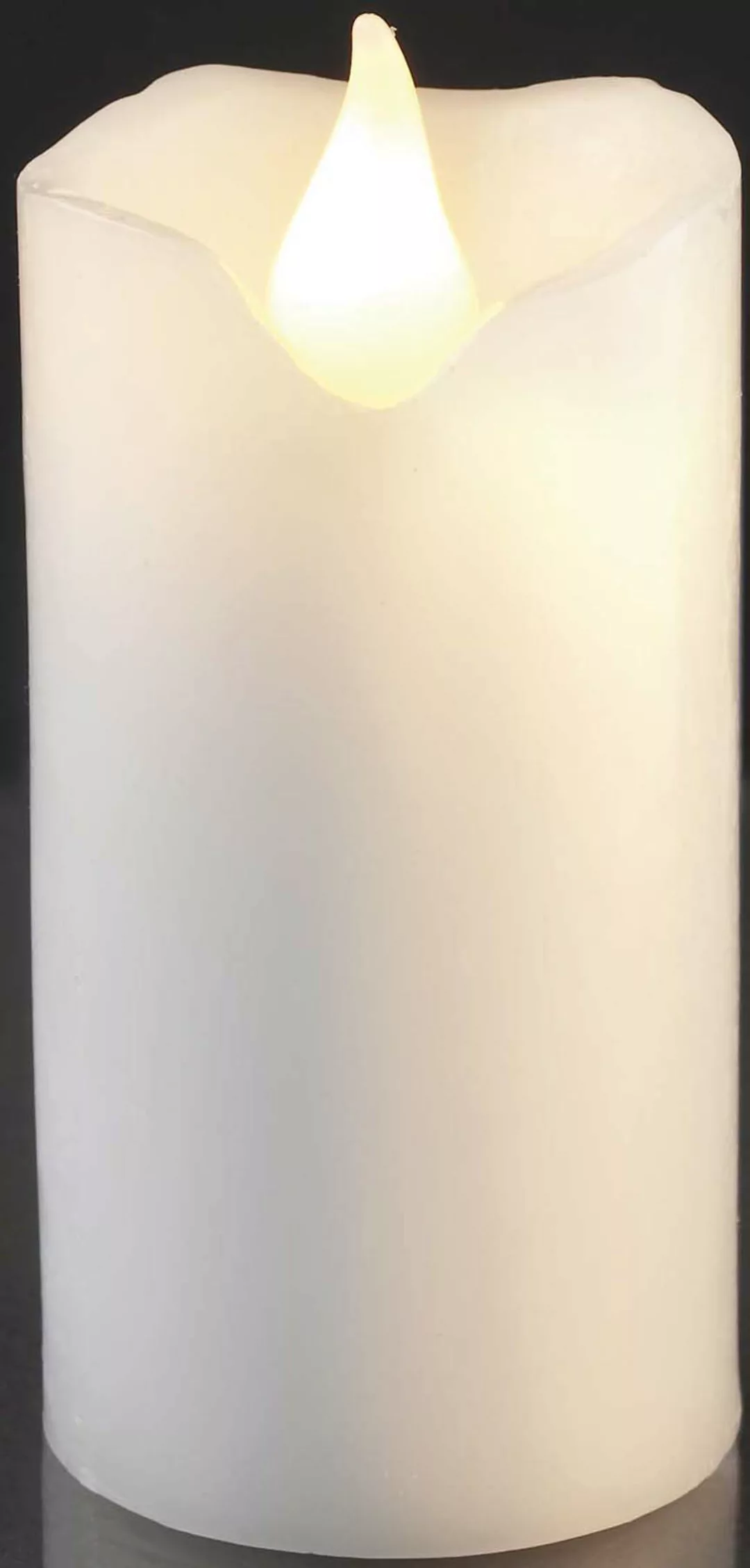Hellum LED-Wachskerze H:9,5cm weiß batterieb. 572124 günstig online kaufen