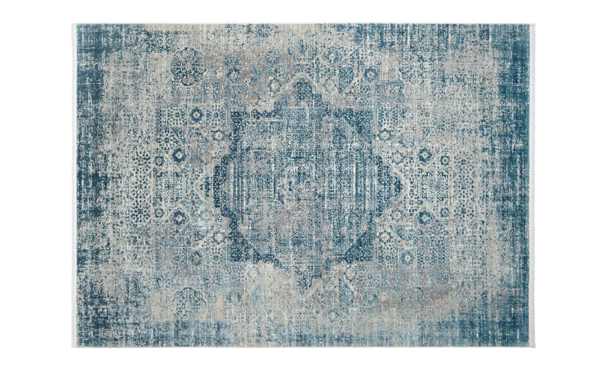 Webteppich  Color Creek ¦ blau ¦ Viskose ¦ Maße (cm): B: 240 H: 0,8 Teppich günstig online kaufen