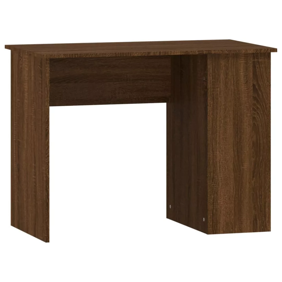 Vidaxl Schreibtisch Braun Eichen-optik 100x55x75 Cm Holzwerkstoff günstig online kaufen