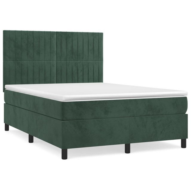 vidaXL Boxspringbett Bett Boxspringbett mit Matratze komplett Samt (140 x 2 günstig online kaufen