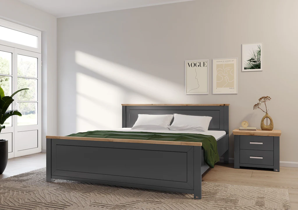 set one by Musterring Bett "York Schlafen", (1 tlg.), Doppelbett 180 x 200 günstig online kaufen