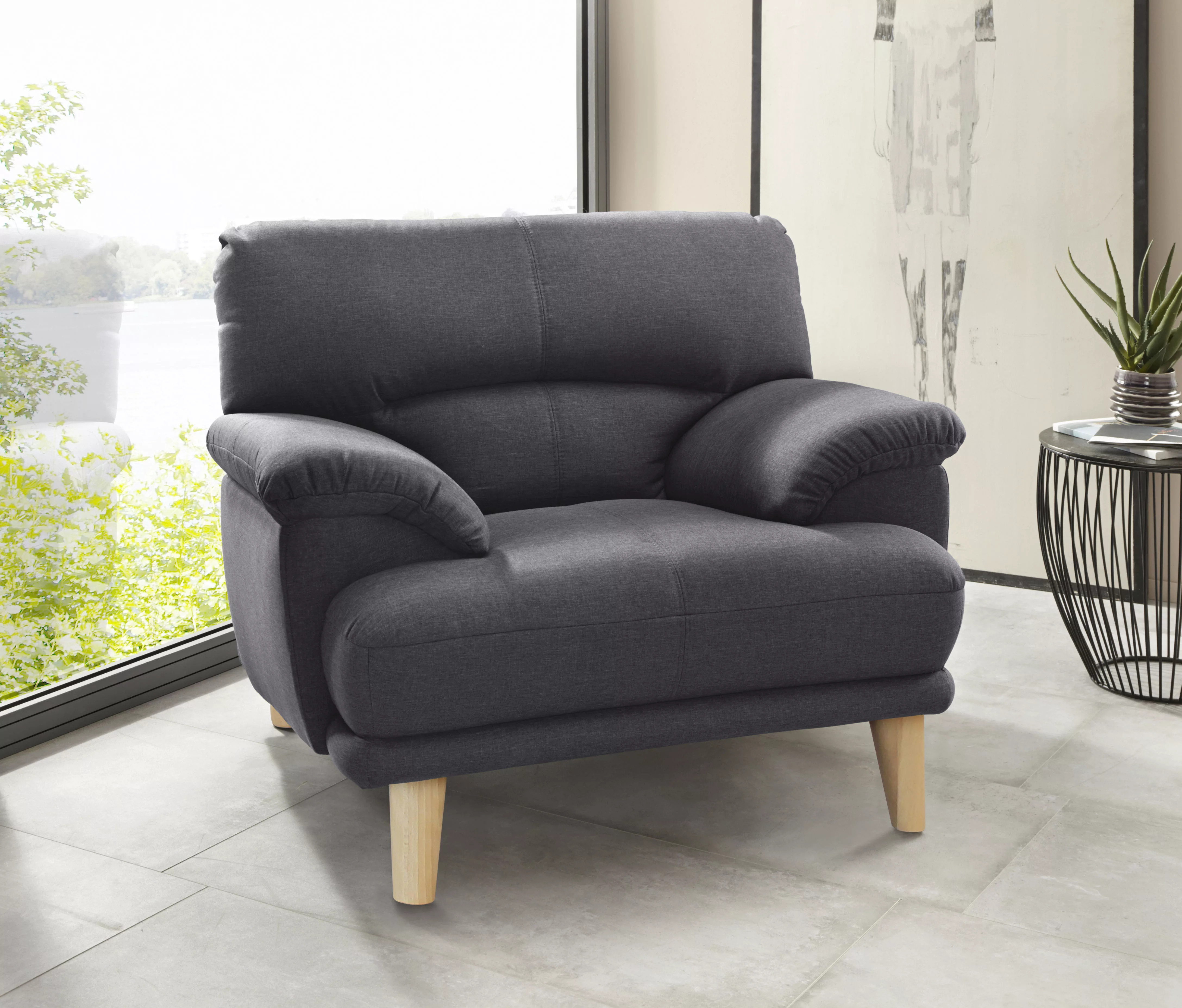 TRENDMANUFAKTUR Sessel "Cecilia, Loungesessel, italienisches Design, bequem günstig online kaufen