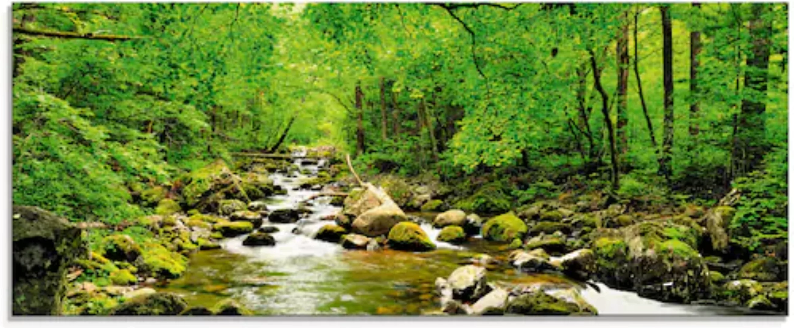 Artland Glasbild "Herbstwald Fluss Smolny", Wald, (1 St.), in verschiedenen günstig online kaufen