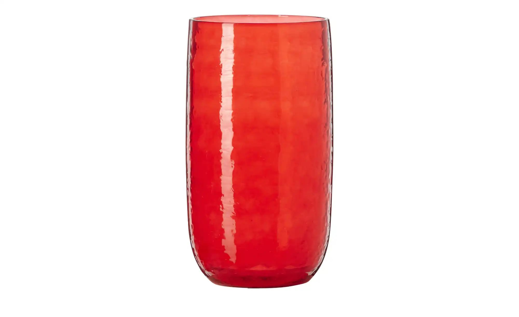 HOME STORY Vase ¦ rot ¦ Glas  ¦ Maße (cm): B: 15 H: 40 Accessoires > Vasen günstig online kaufen