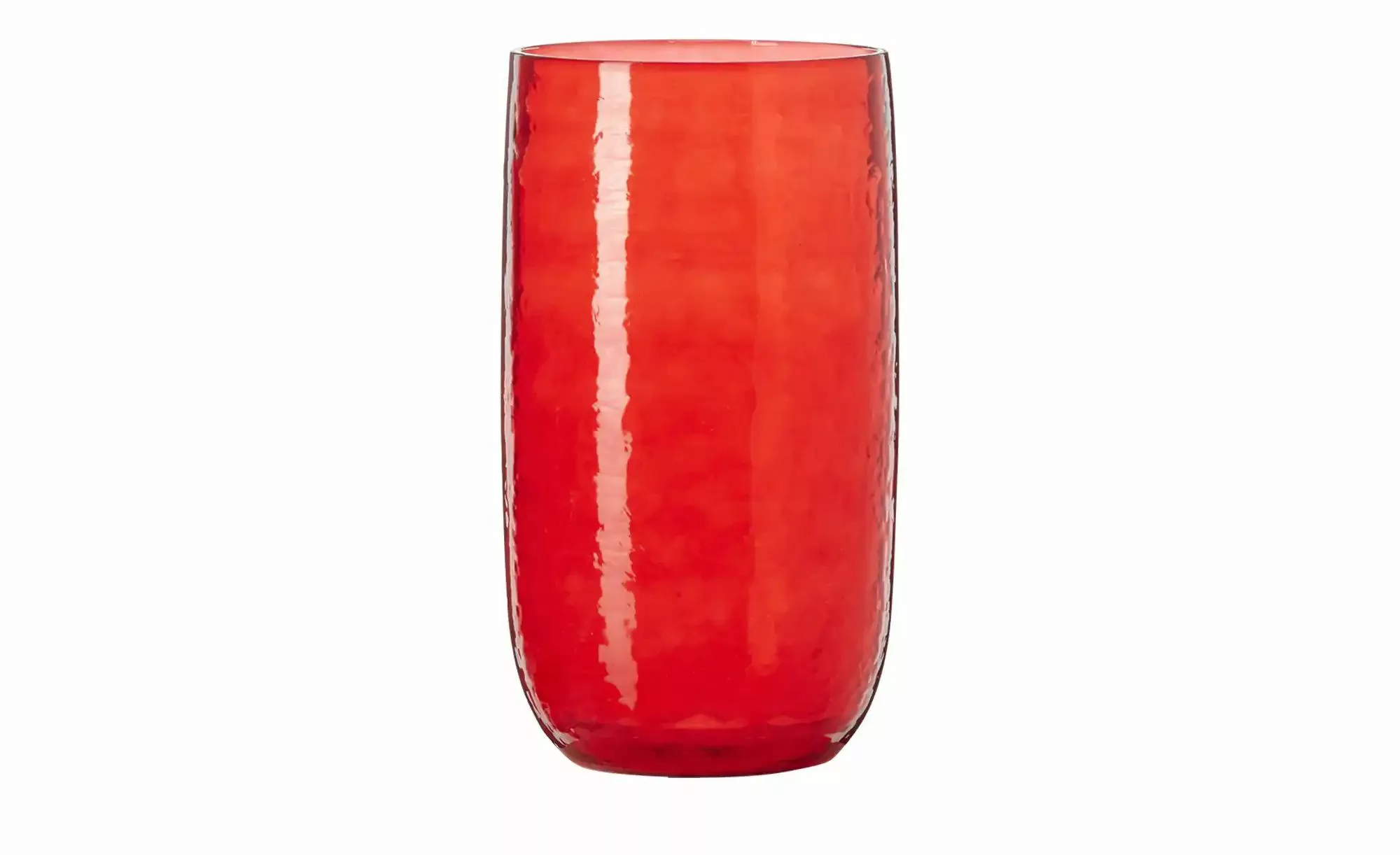 HOME STORY Vase   ¦ rot ¦ Glas ¦ Maße (cm): B: 15 H: 40 Accessoires > Vasen günstig online kaufen