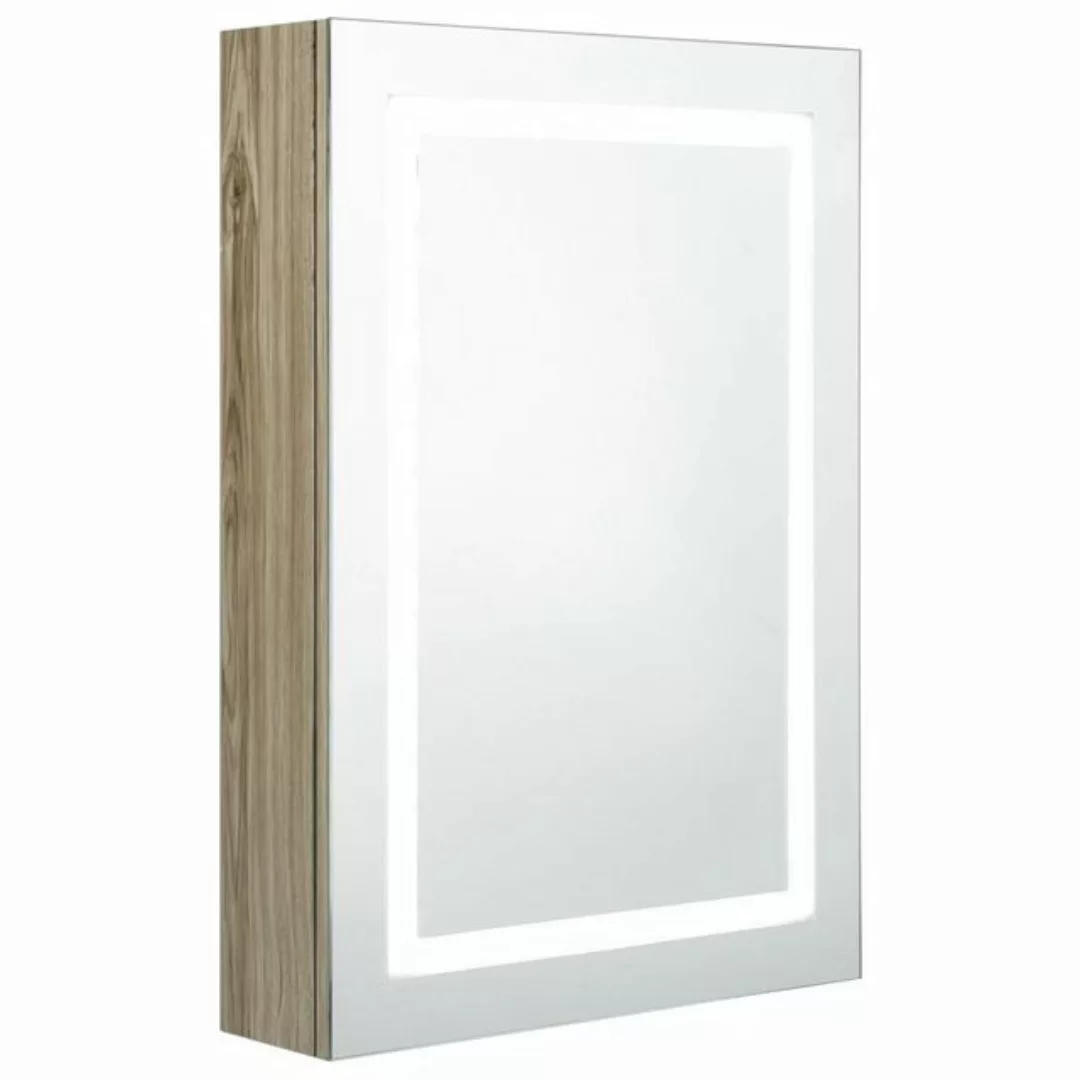vidaXL Badezimmerspiegelschrank LED-Spiegelschrank fürs Bad Eichenoptik 50x günstig online kaufen