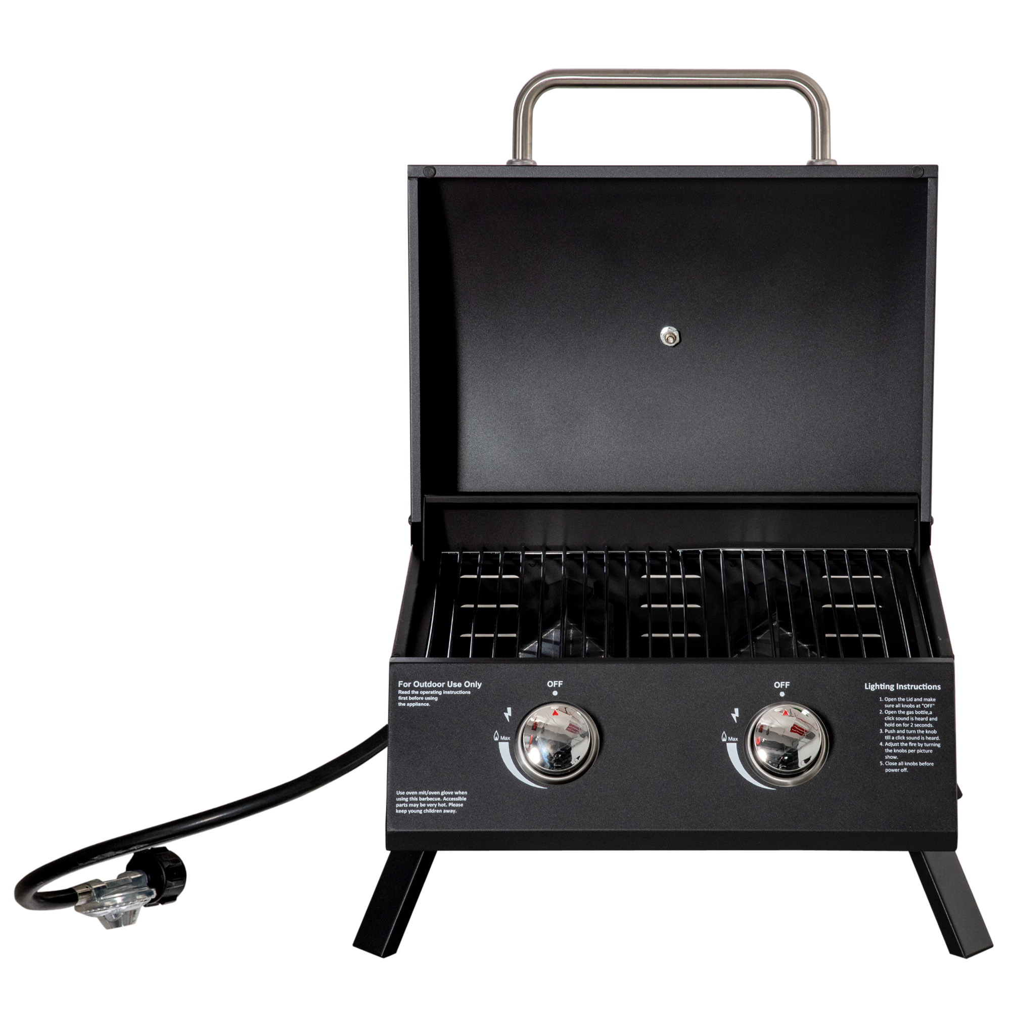 Tisch-Gasgrill mit zusammenklappbaren Beinen - 2 Brenner 5 KW - Camping-Gas günstig online kaufen