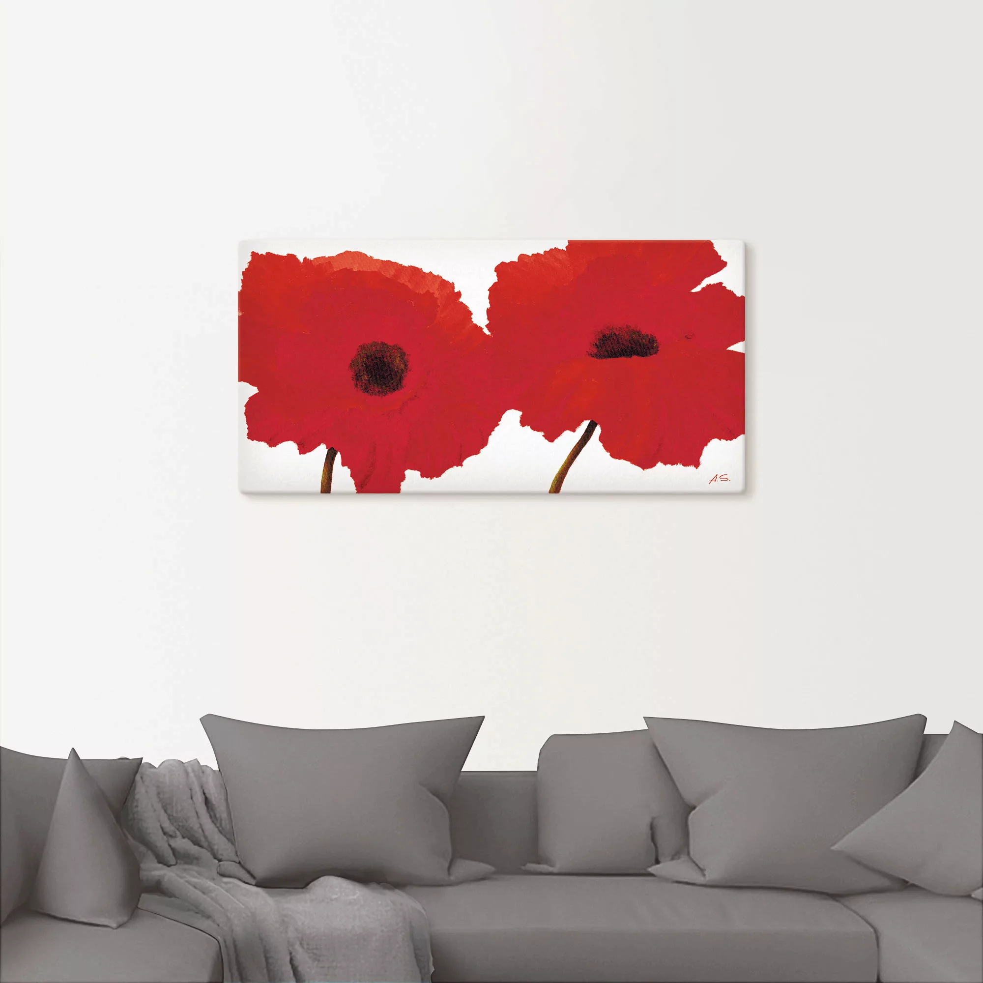 Artland Wandbild »Roter Mohn II«, Blumen, (1 St.), als Alubild, Outdoorbild günstig online kaufen