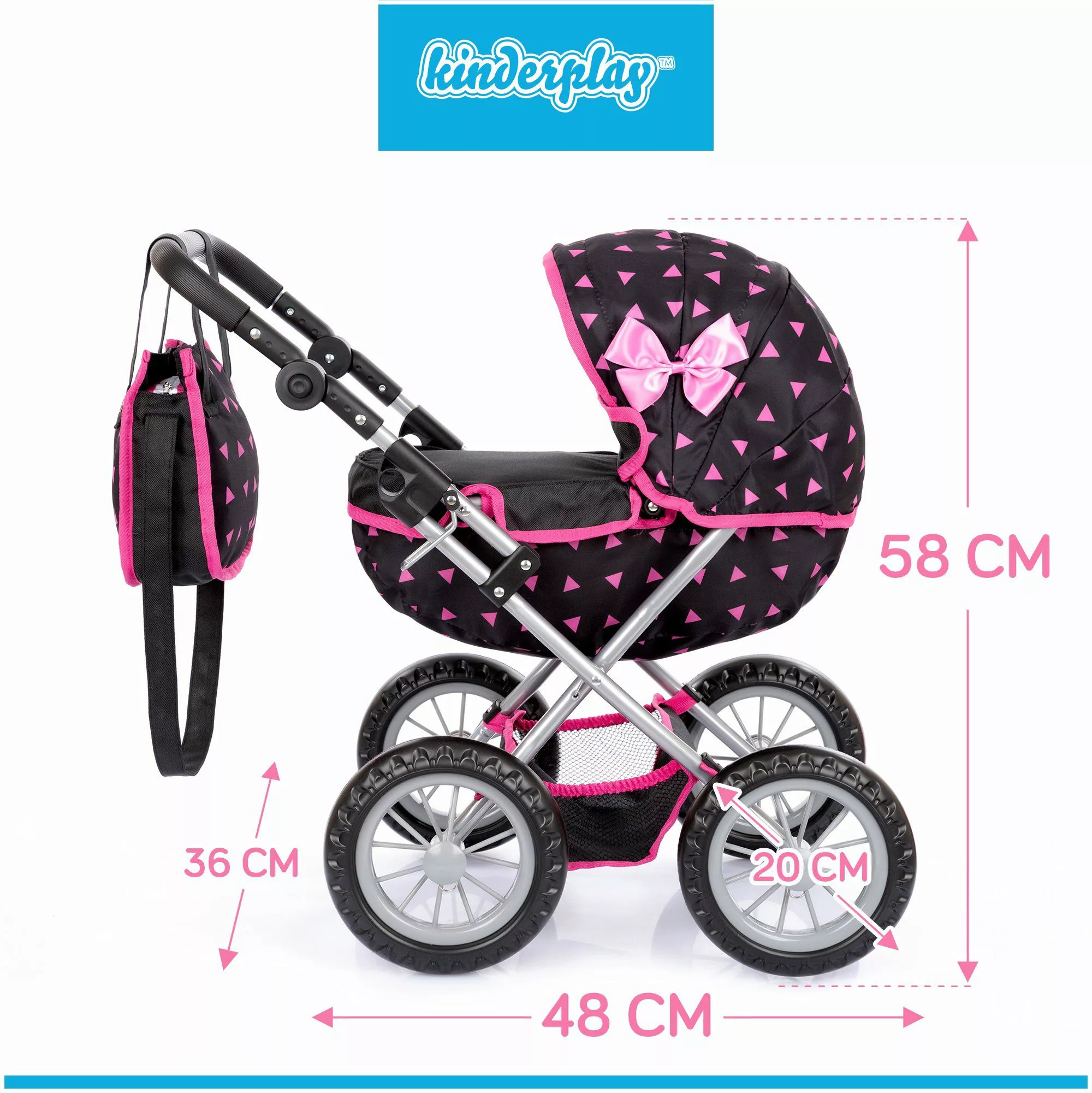 kinderplay Puppenwagen Puppenwagen ab 2 Jahre, günstig online kaufen