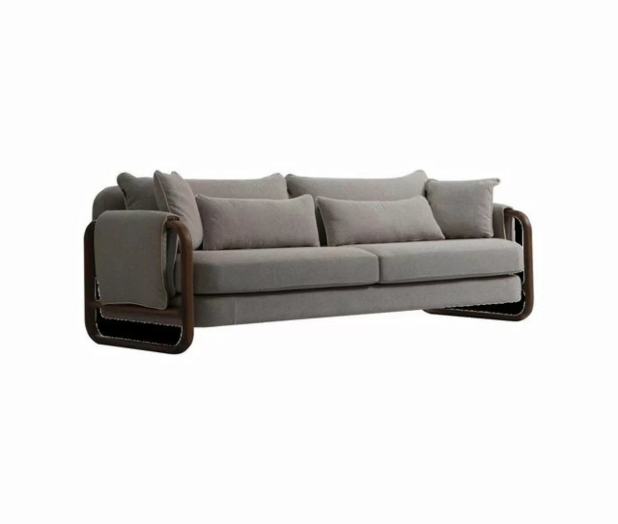 JVmoebel 3-Sitzer Sofa 3 Sitzer Dreisitzer Modern Stoff Grau Sofas Design W günstig online kaufen