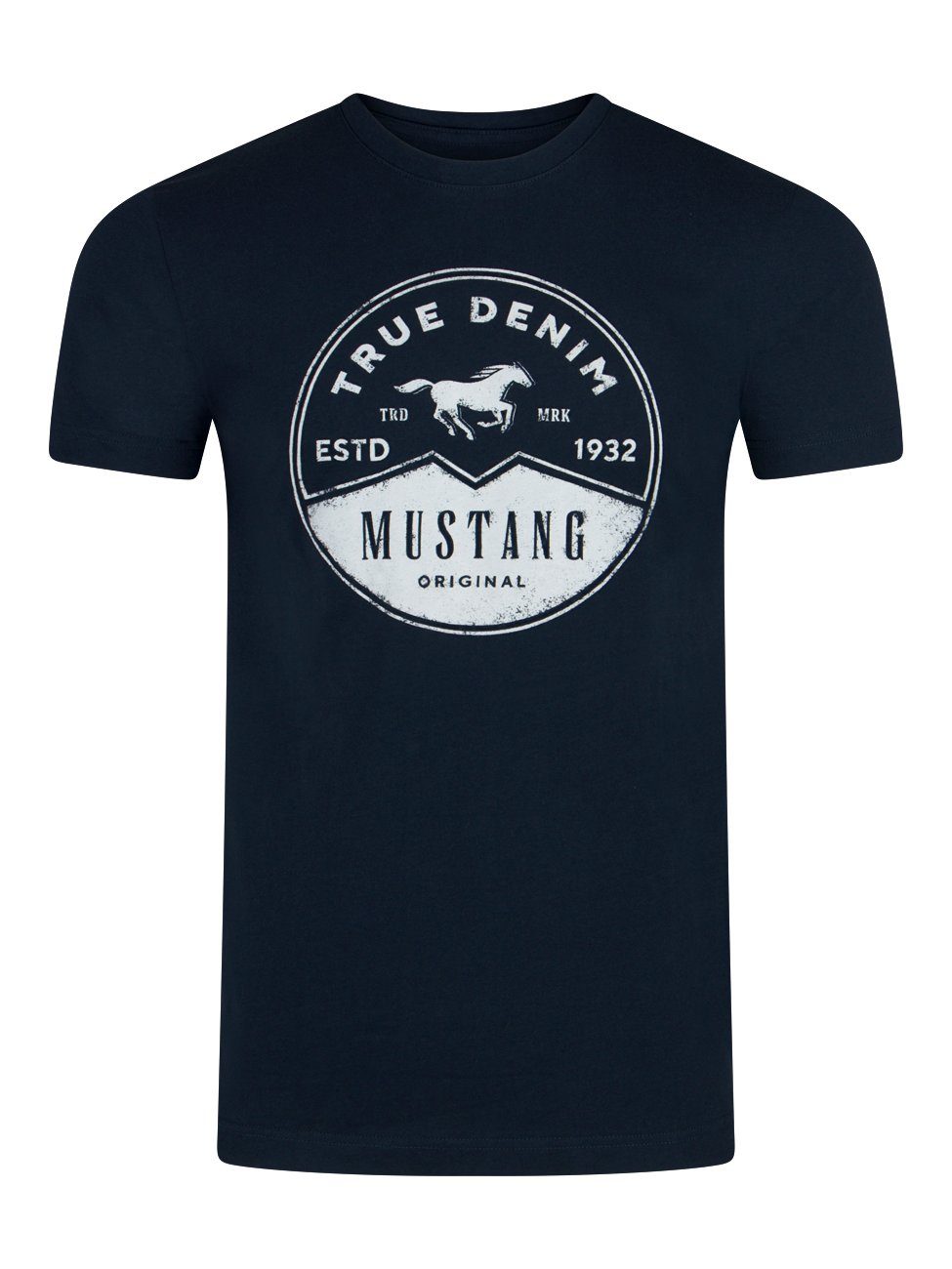 MUSTANG T-Shirt Herren Printshirt Regular Fit günstig online kaufen