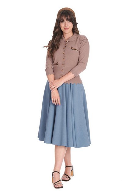 Banned A-Linien-Rock Sway Swing Blau Retro Vintage Skirt günstig online kaufen