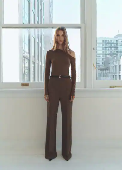 Asymmetrischer Jumpsuit mit Gürtel günstig online kaufen