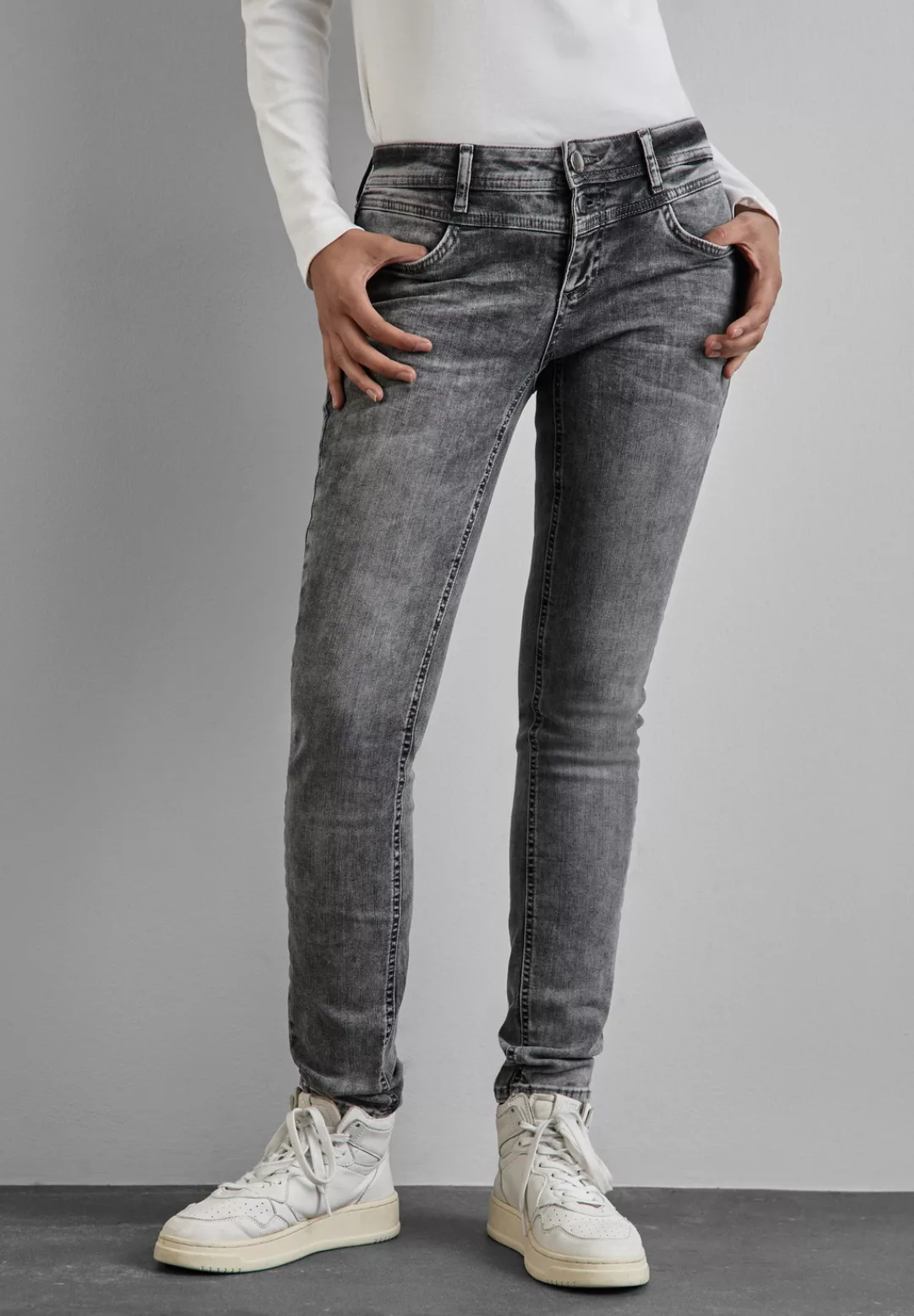 STREET ONE Slim-fit-Jeans, Middle Waist günstig online kaufen