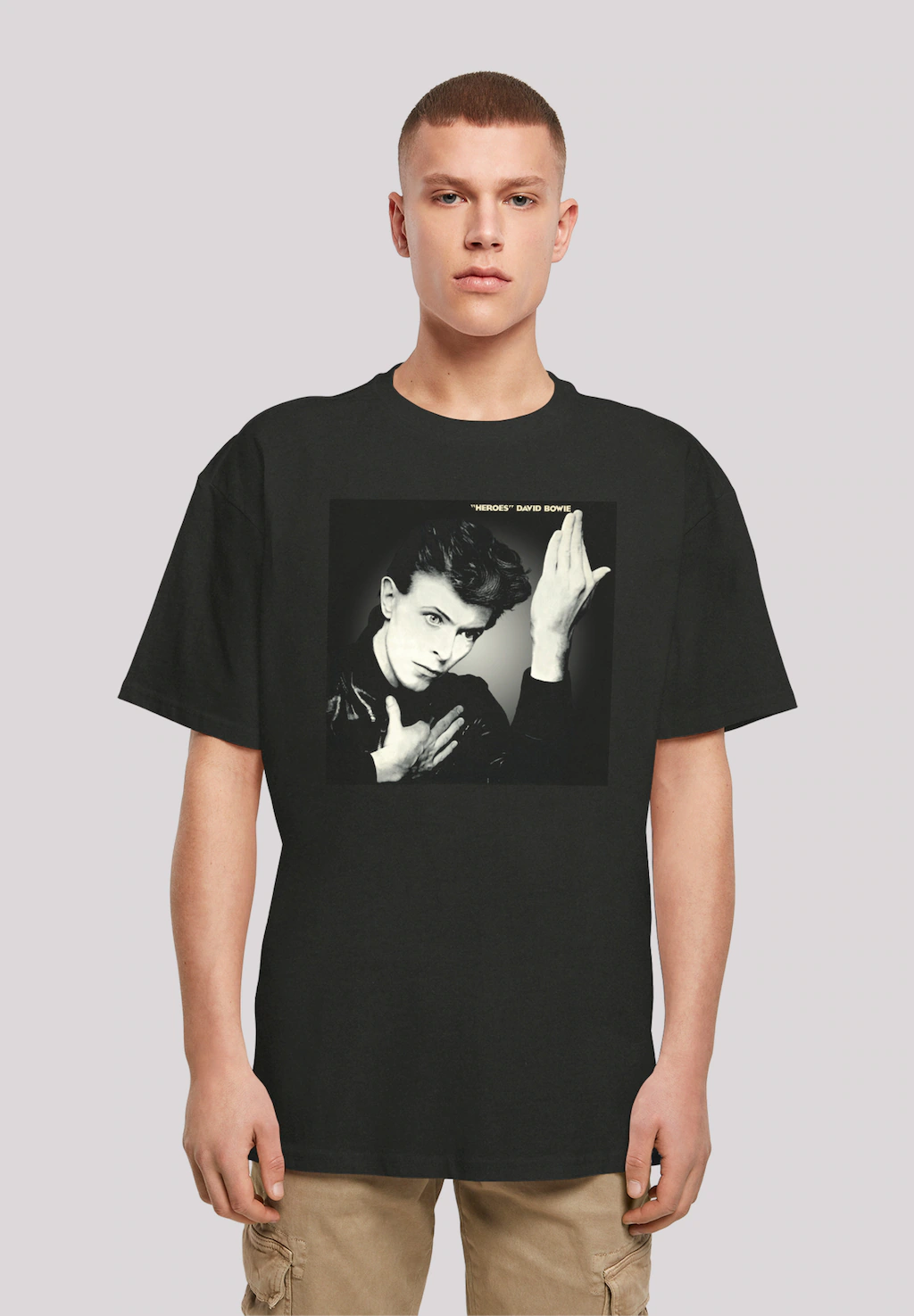 F4NT4STIC T-Shirt "David Bowie Rock Music Band Heroes Album Cover", Print günstig online kaufen