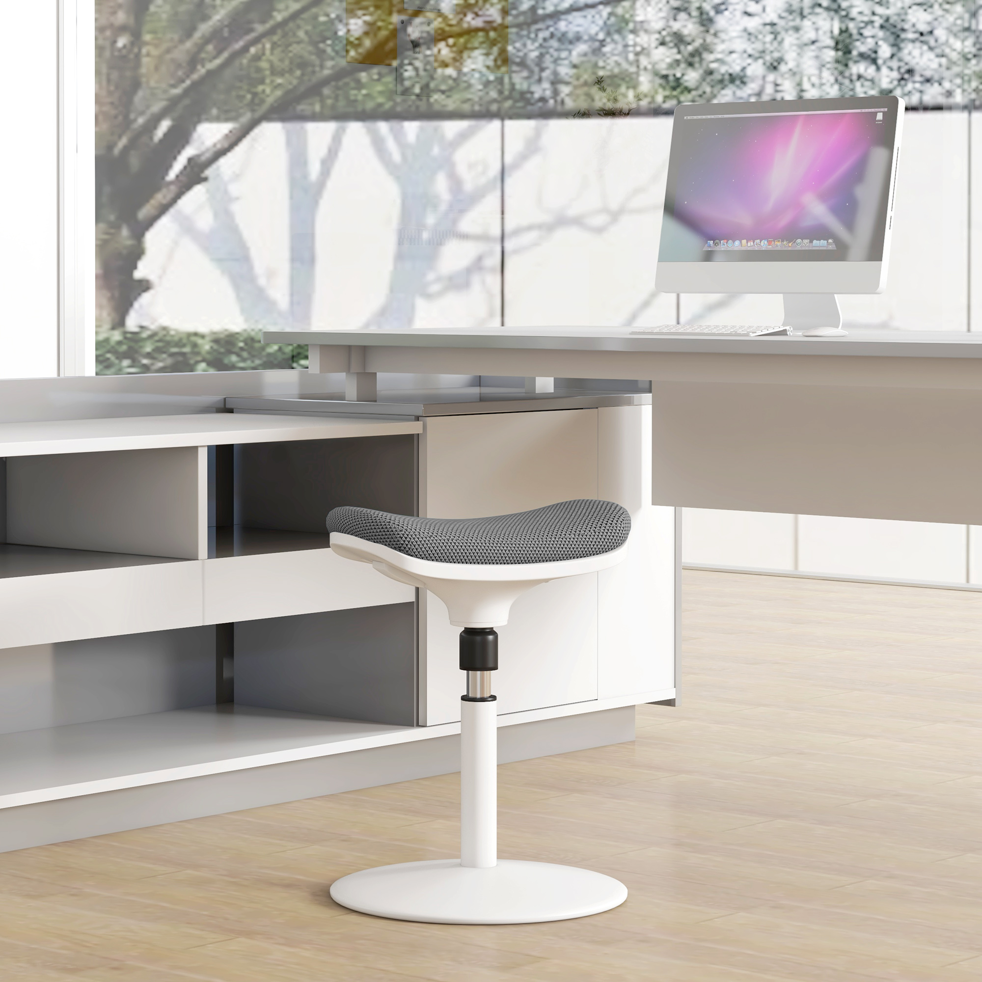 HOMCOM Ergonomischer Hocker mit Höhenverstellung um 5° Neigung, Moderner Ho günstig online kaufen