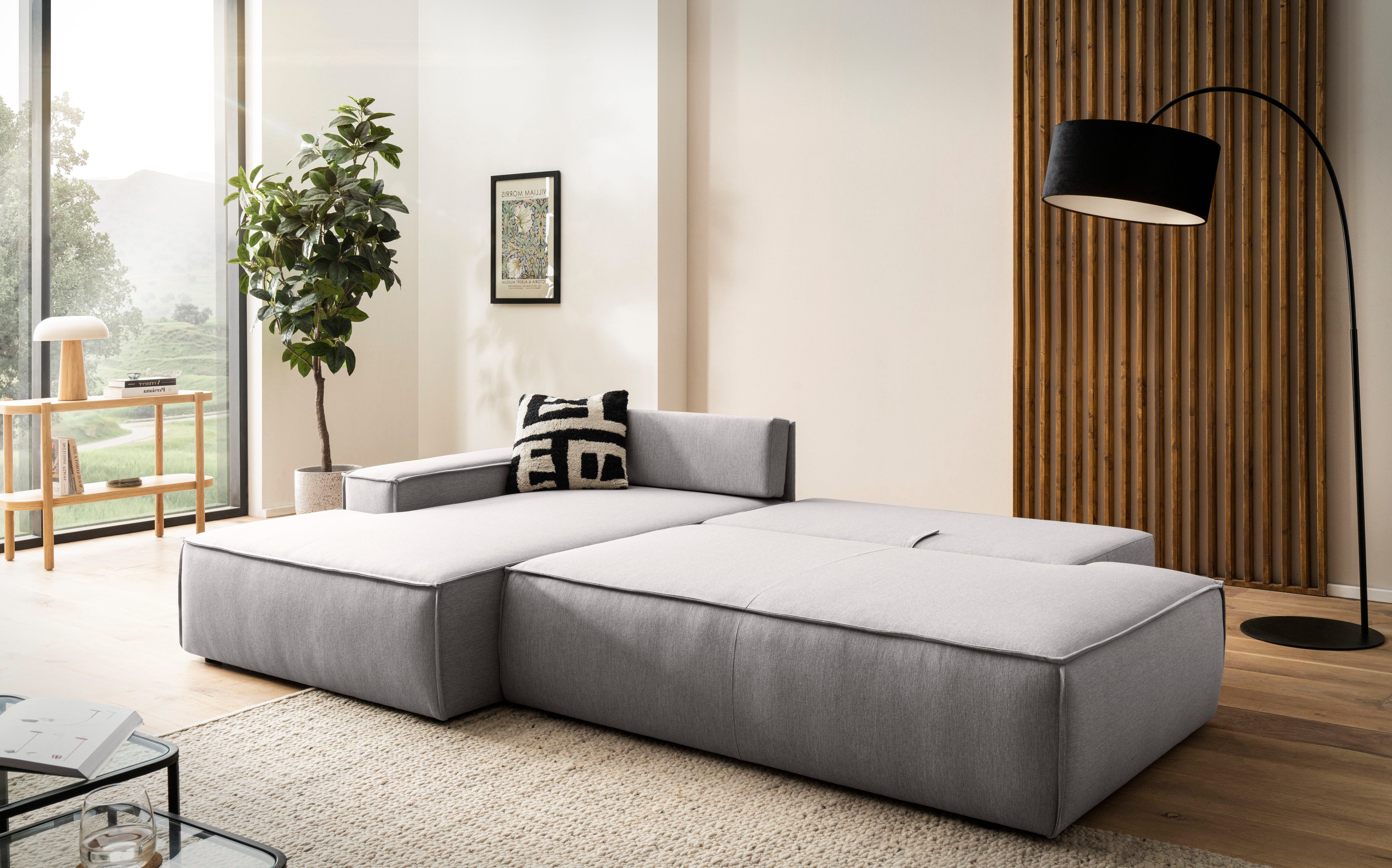 Home affaire Ecksofa "SHERWOOD, Schlafsofa in L-Form offen (275cm), Cord, L günstig online kaufen