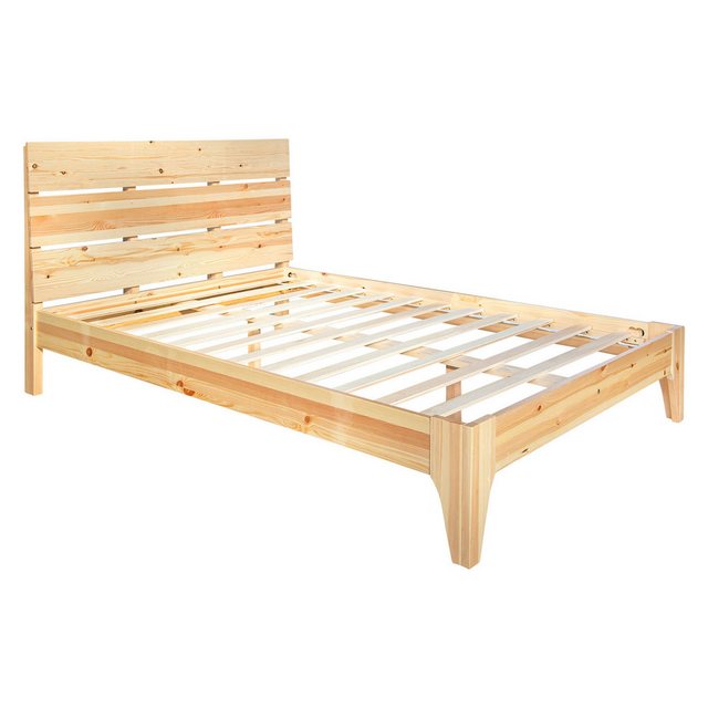 Homestyle4u Holzbett 140 x 200 cm Braun 1848 günstig online kaufen