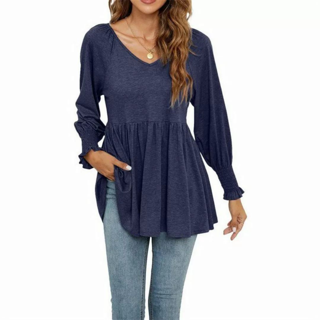AFAZ New Trading UG Langarmshirt Damen Pullover Gestricktes Shirt V-Ausschn günstig online kaufen