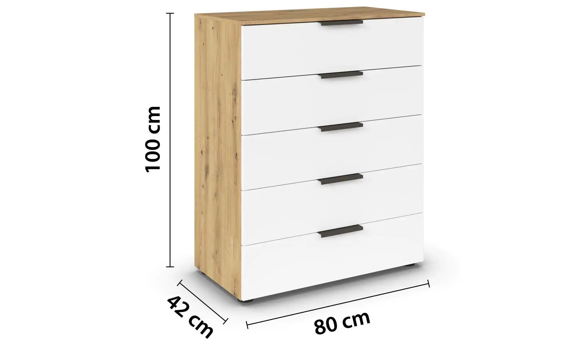 Kommode ¦ holzfarben ¦ Maße (cm): B: 80 H: 100 Kommoden & Sideboards > Komm günstig online kaufen