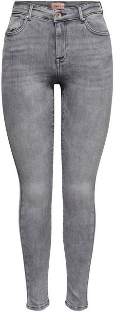 Only Damen Jeans ONLPOWER MID PUSH UP SK AZG937 - Skinny Fit - Grau - Grey günstig online kaufen