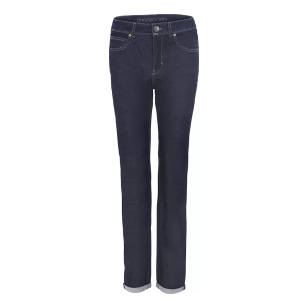 Womens High Waist Slim Light Jeans Raw One Wash günstig online kaufen