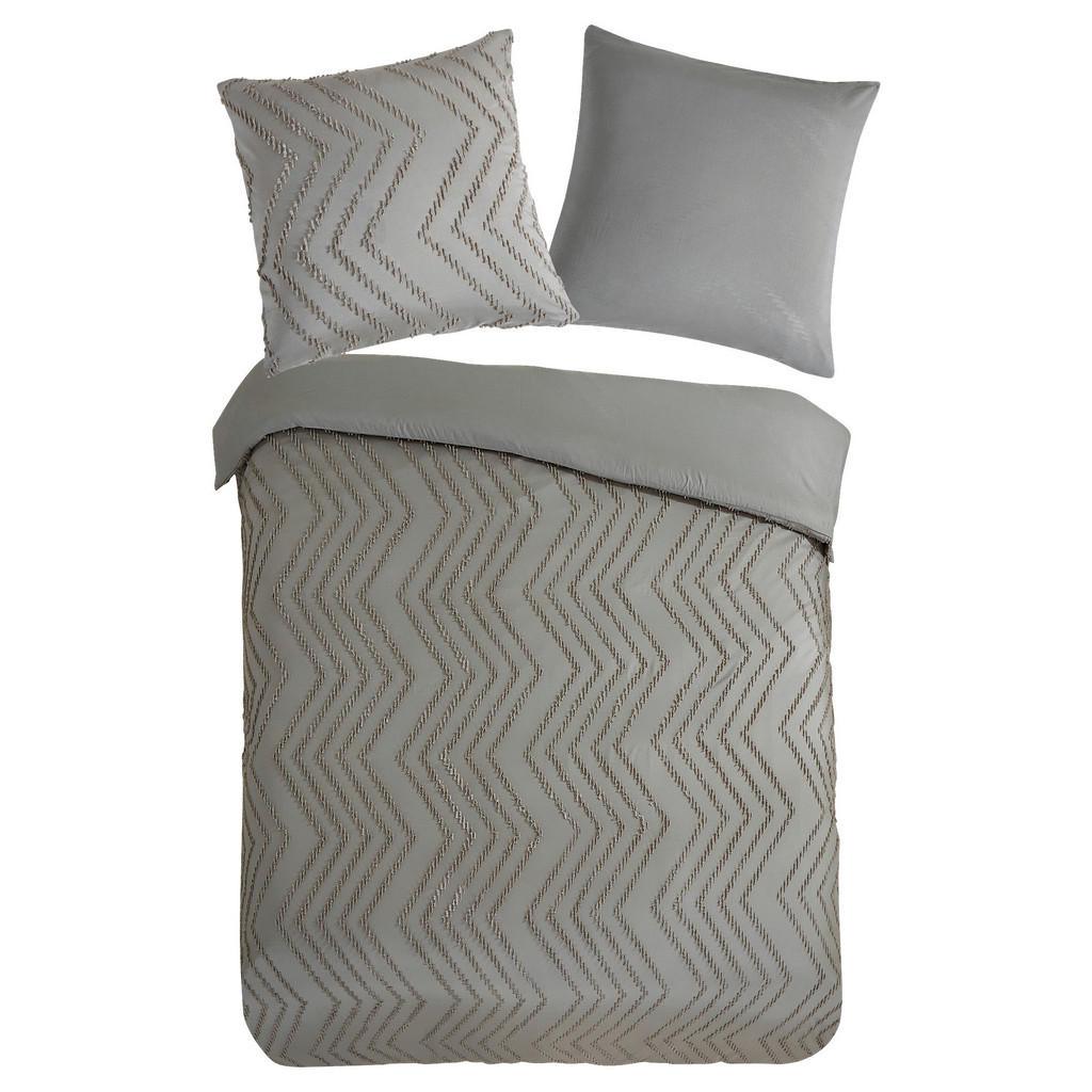 PURE luxury collection Bettwäsche »Zigzag«, Mikrofaser, 135x200, 2 Teilig, günstig online kaufen