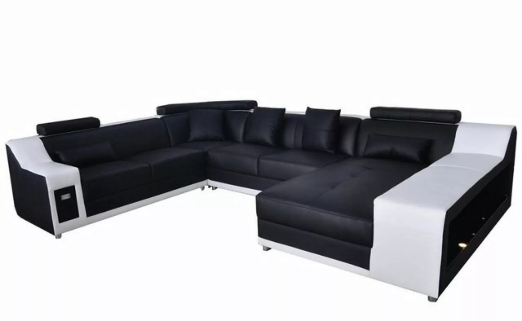 Xlmoebel Ecksofa Wohnzimmer Eckcouch in U-Form Ledersofa Ecksofa Polster Co günstig online kaufen