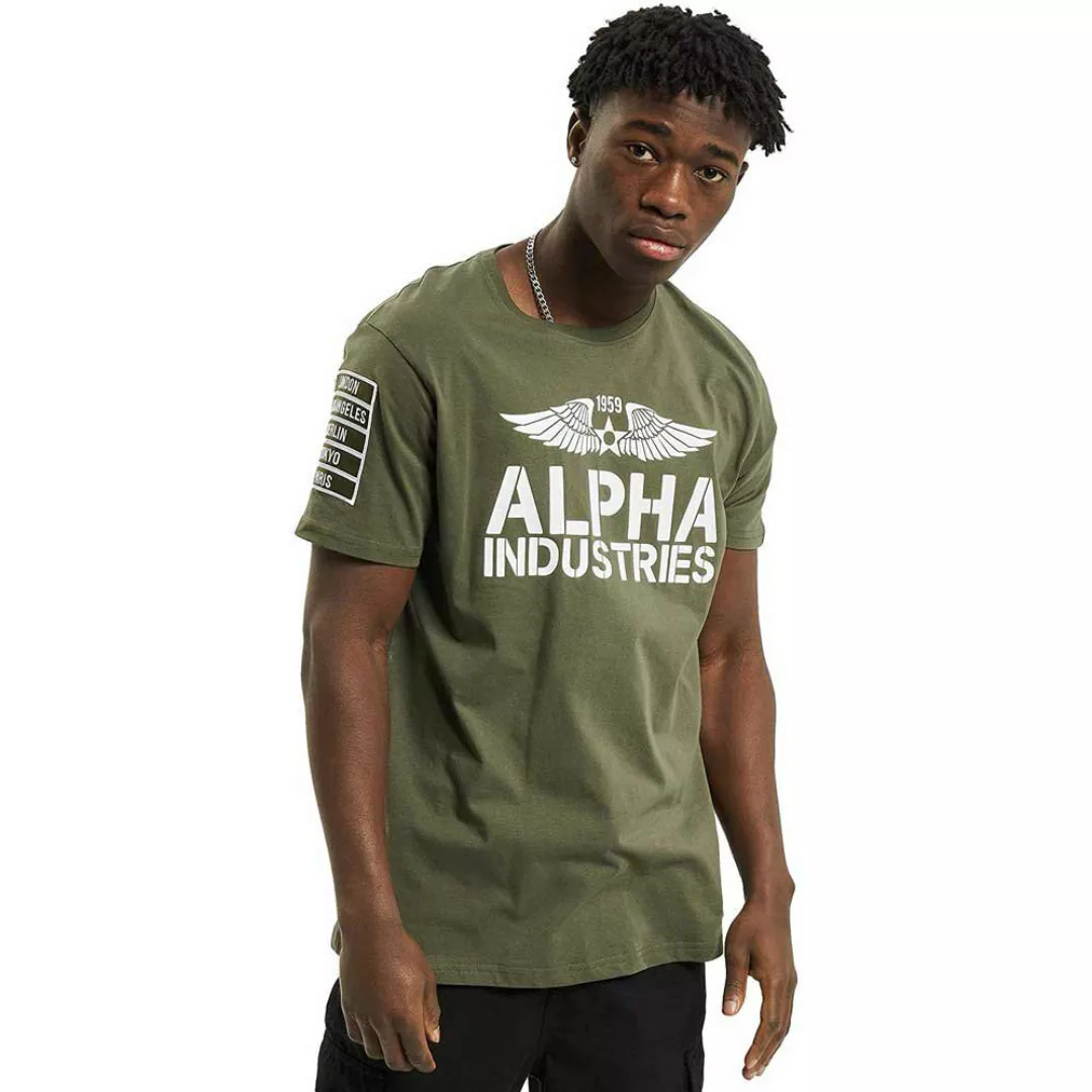Alpha Industries Rebel Kurzärmeliges T-shirt M Dark Olive günstig online kaufen
