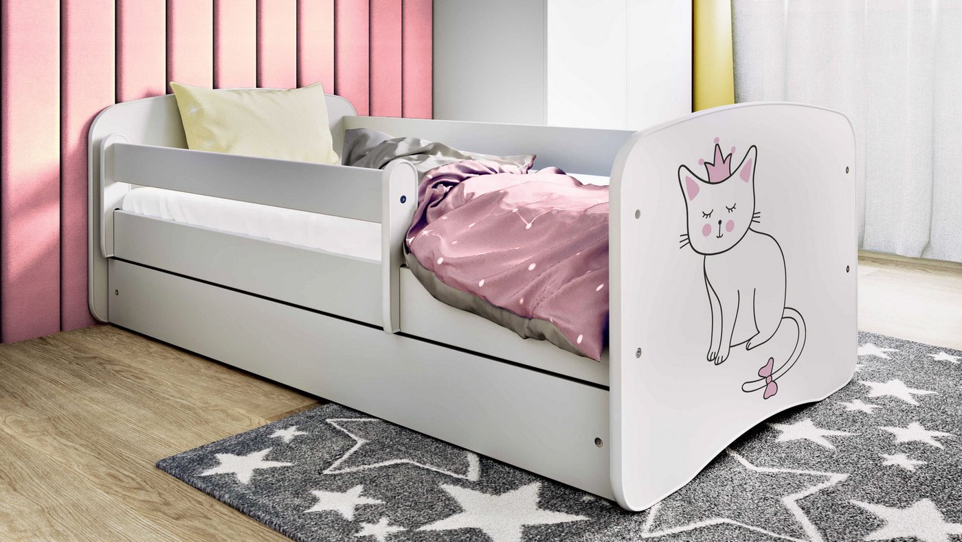 Bjird Kinderbett Jugenbett Weiß 140x70 160x80 180x80 (Einzelbett optional m günstig online kaufen