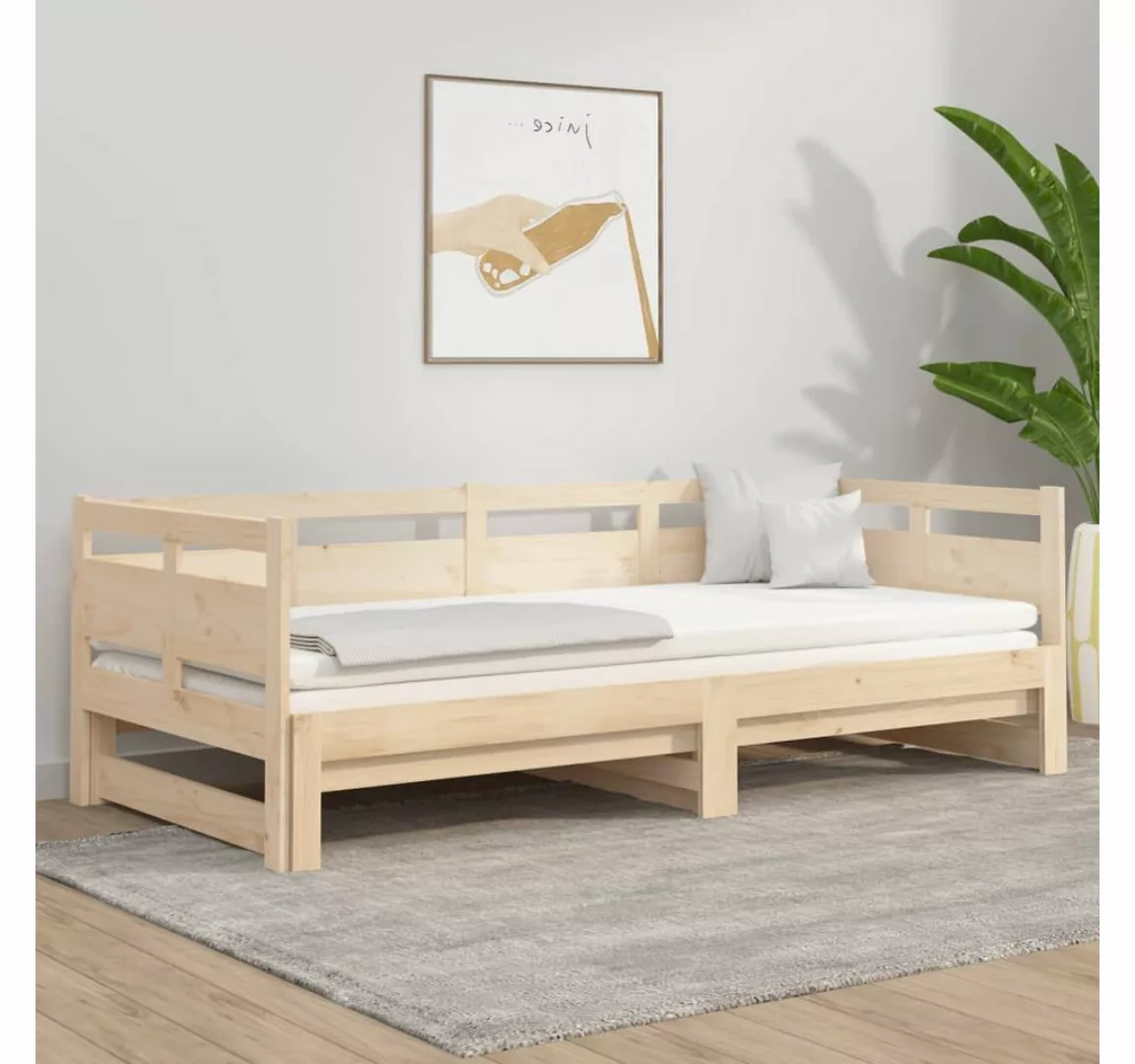 furnicato Bett Tagesbett Ausziehbar Massivholz Kiefer 2x(90x200) cm günstig online kaufen