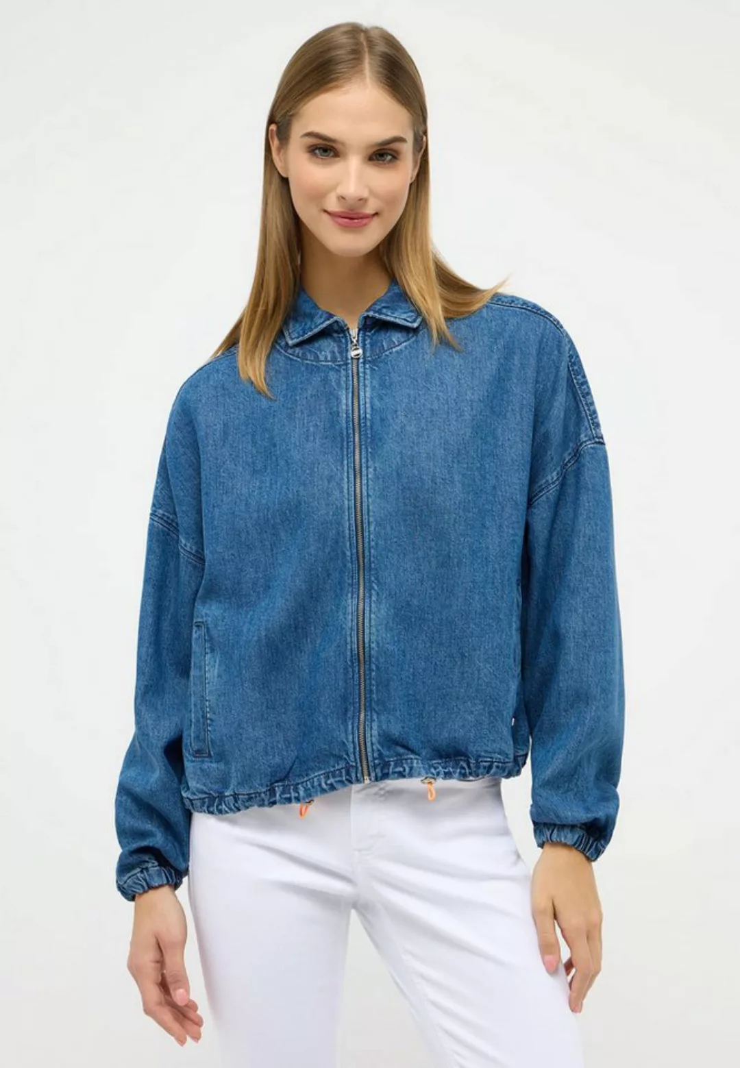 AENGELS Blouson Denim-Blouson mit Neon-Detail mit Kontrastverarbeitung günstig online kaufen