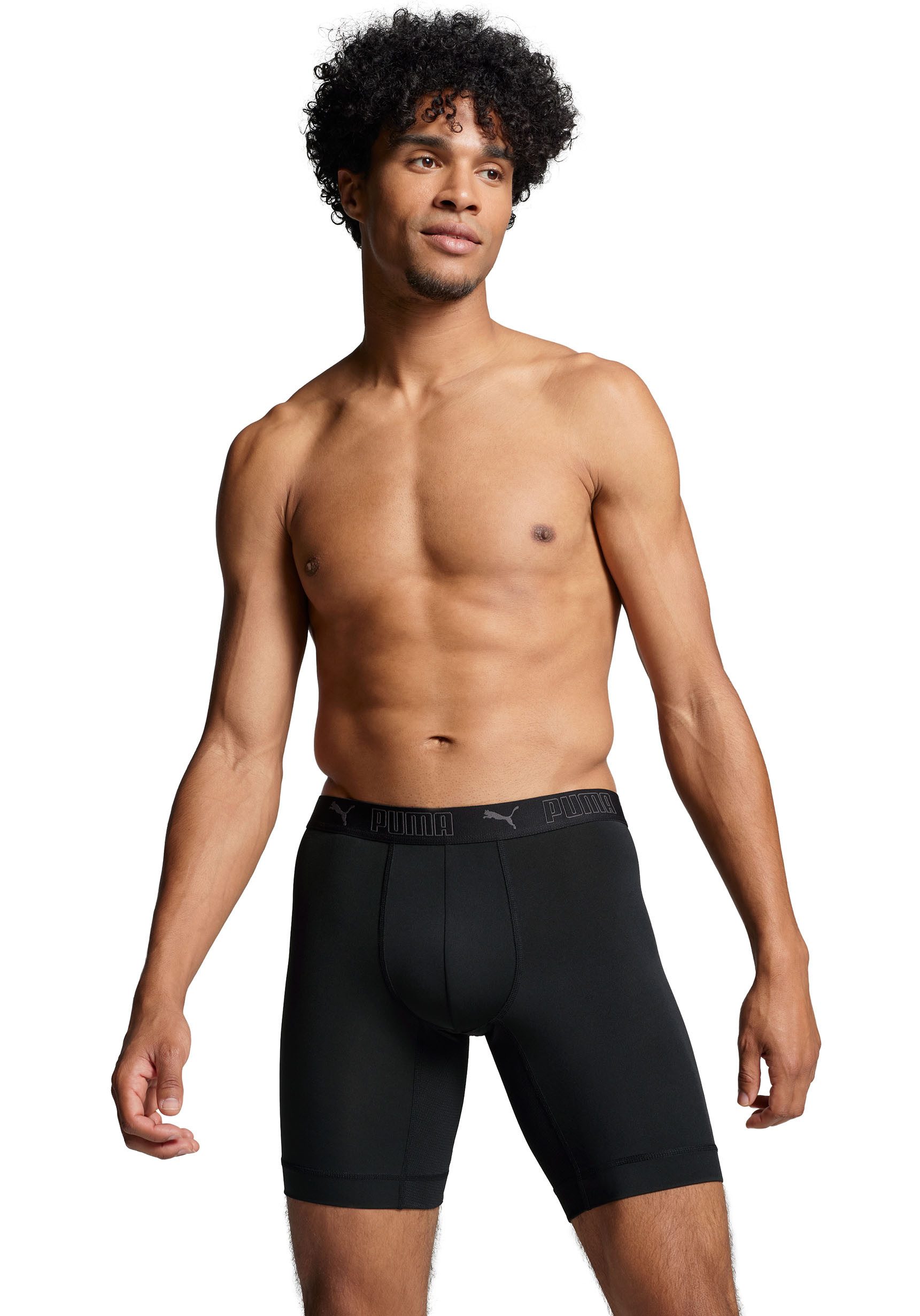 PUMA Boxershorts "PUMA MEN SPORT MICROFIBER LONG BOXERS 2P", (Packung, 2er günstig online kaufen