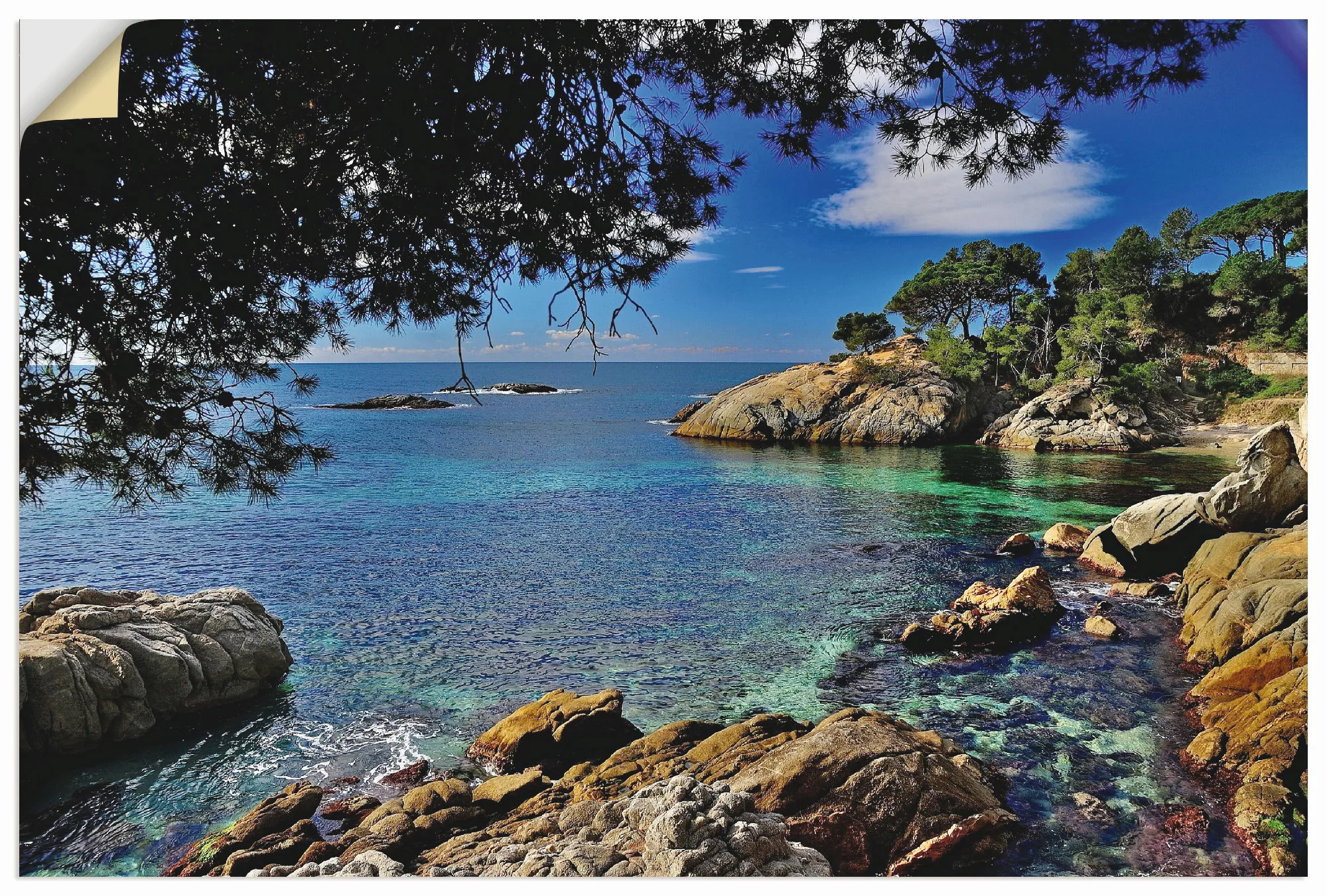 Artland Wandbild »Farben der Costa Brava«, Küste, (1 St.), als Leinwandbild günstig online kaufen