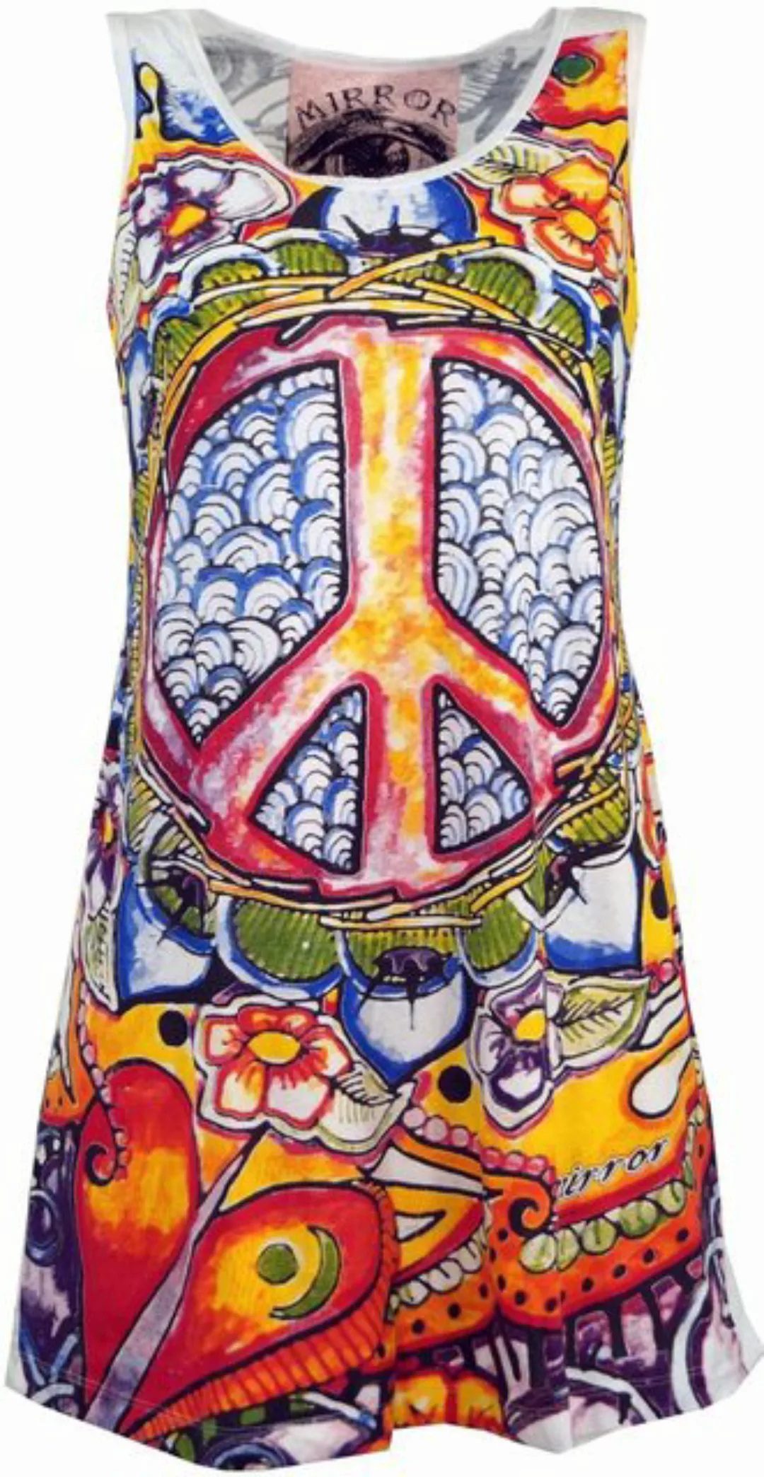 Guru-Shop T-Shirt Mirror Tank Top, Longshirt, Minikleid - Peace.. Festival, günstig online kaufen