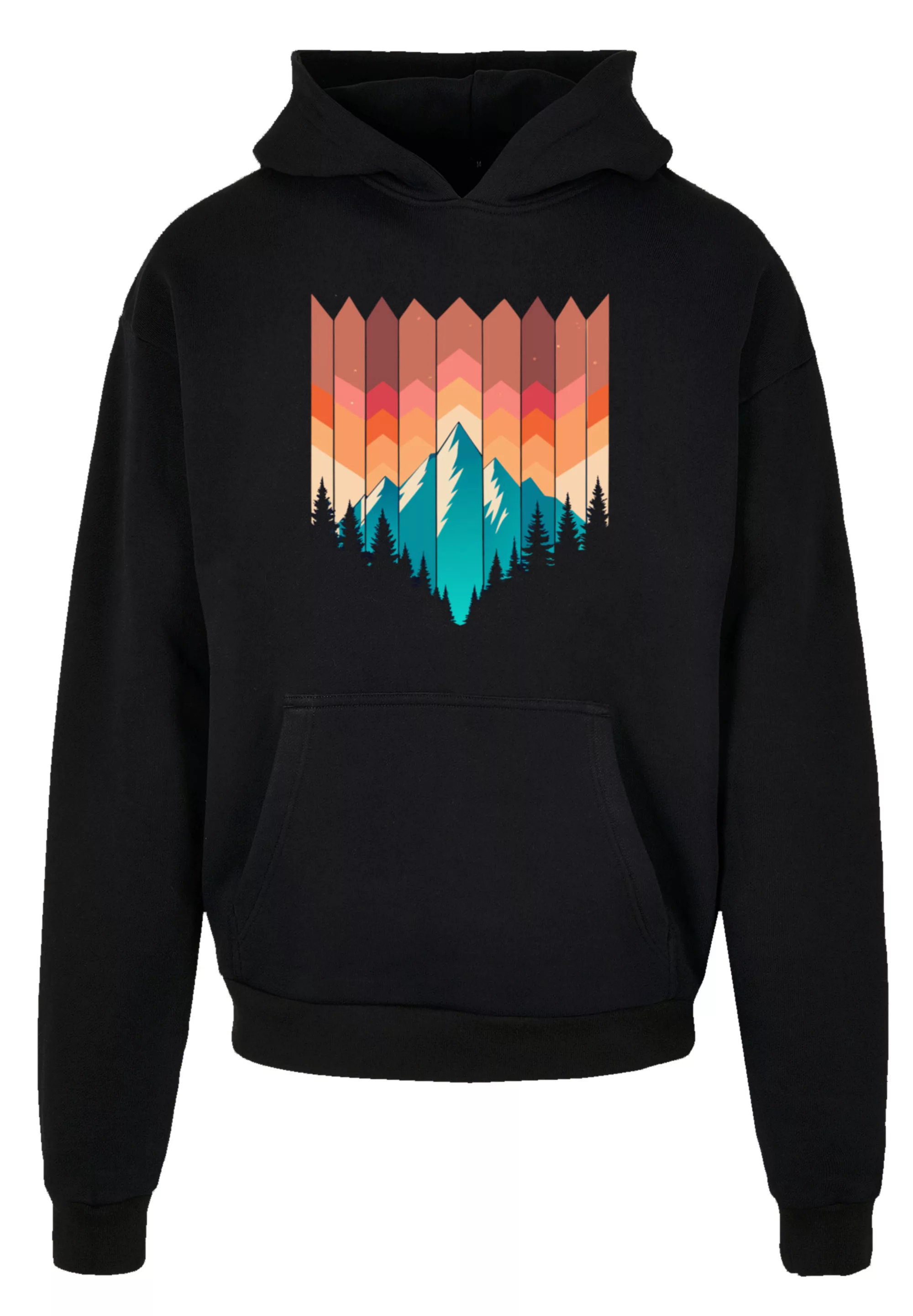 F4NT4STIC Kapuzenpullover "Berg Sonnenuntergang Geometrisch", Premium Quali günstig online kaufen