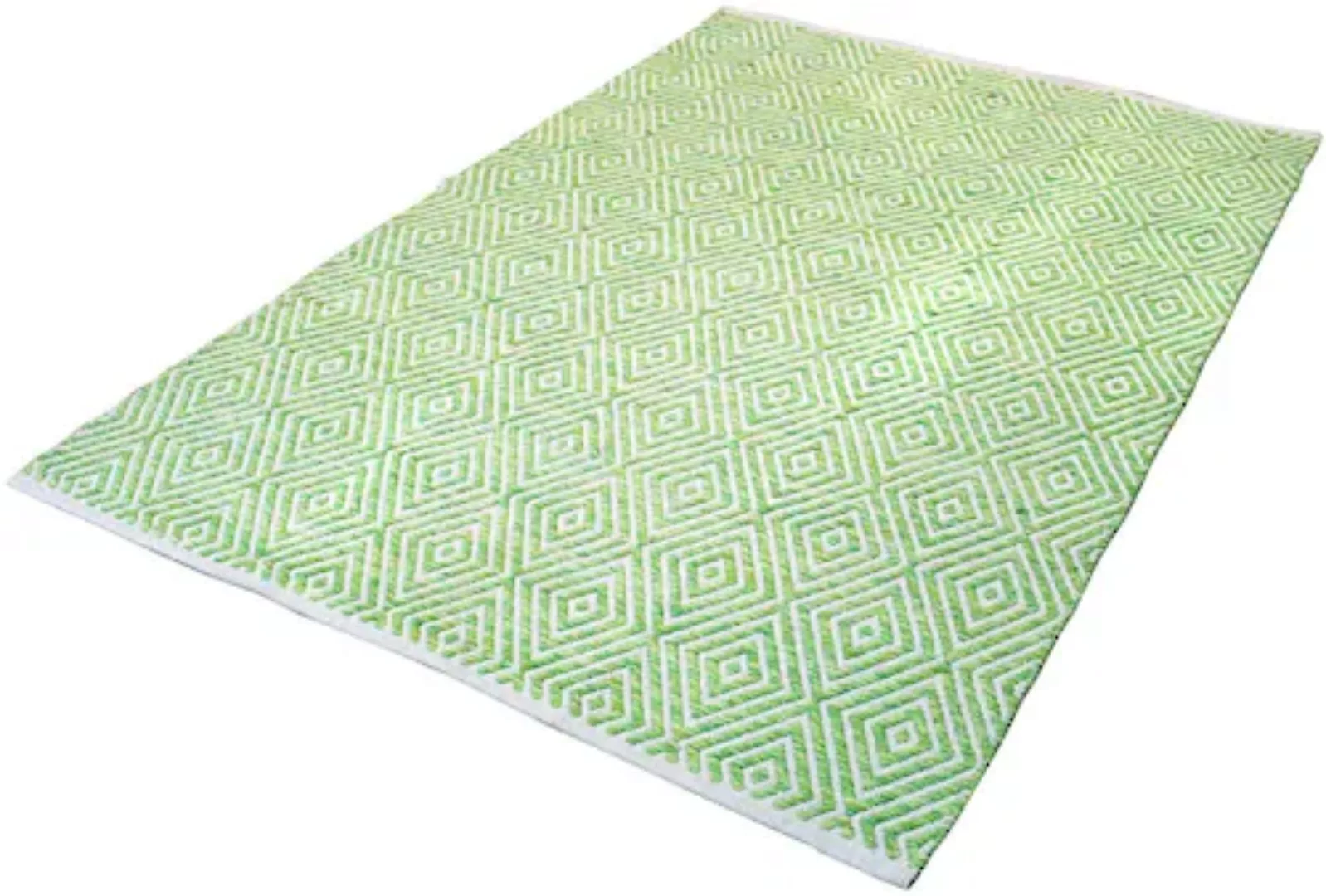 calo-deluxe Teppich »Luba 333«, rechteckig, 7 mm Höhe, reine Baumwolle, Woh günstig online kaufen