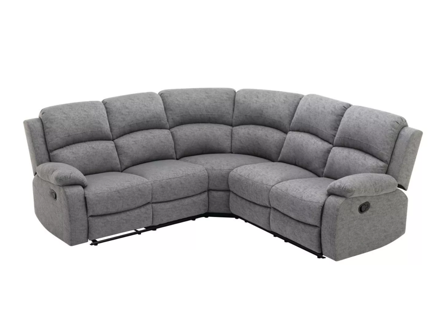 Eckrelaxsofa - Melierter Stoff - Hellgrau - RIETI günstig online kaufen