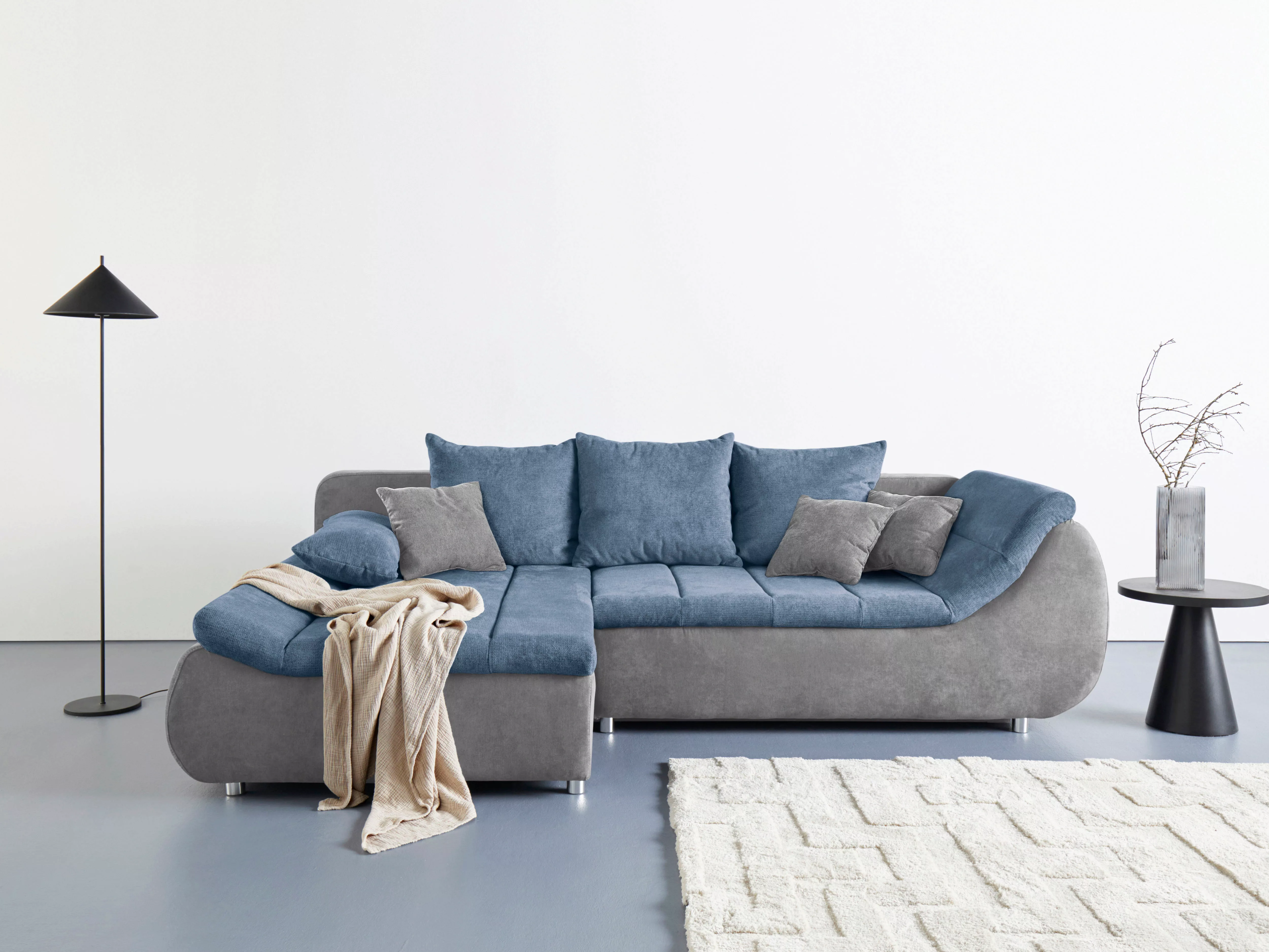 INOSIGN Ecksofa "Imola, elegant und modern, aktuelle Steppung im Sitz, bequ günstig online kaufen