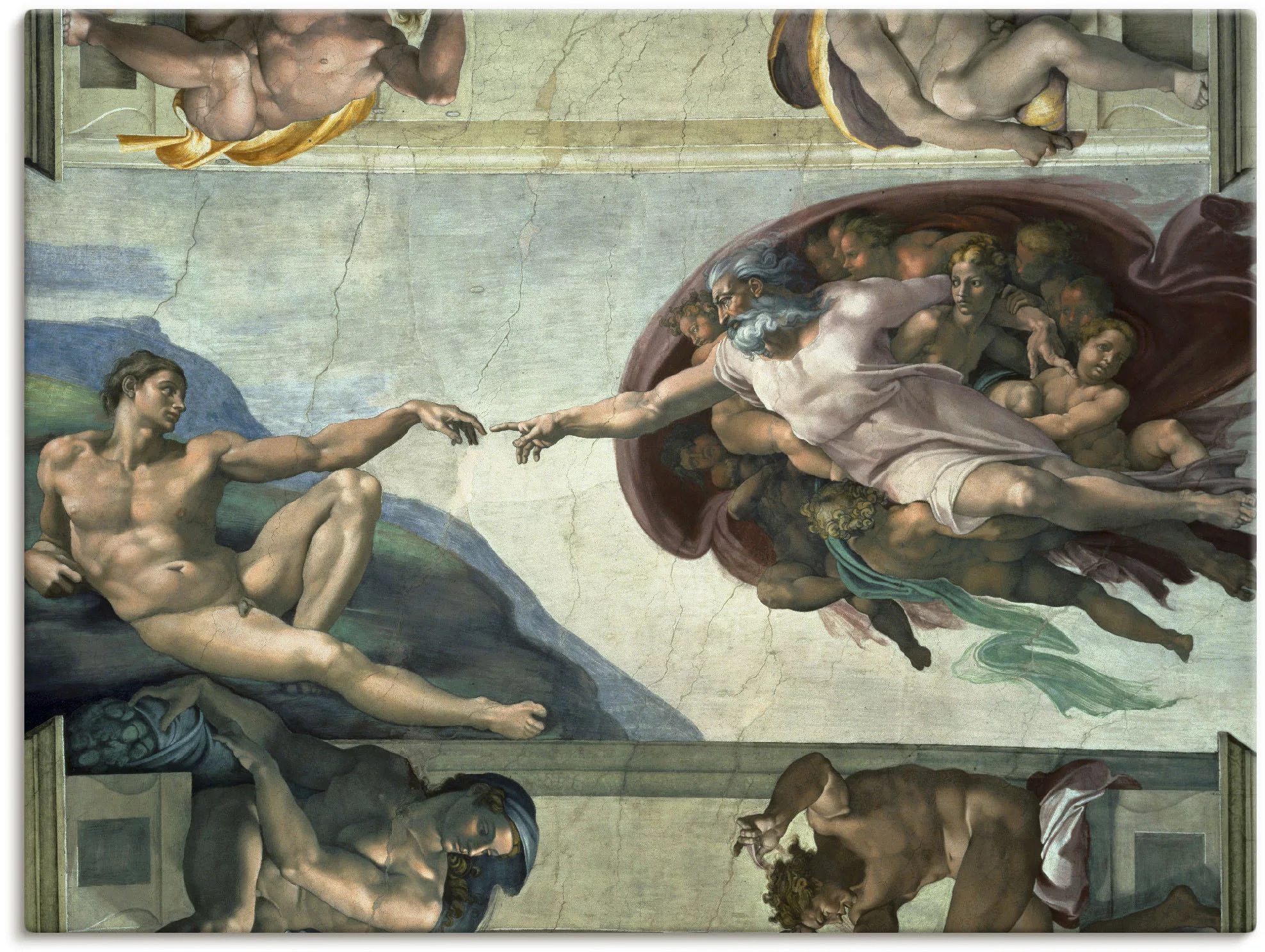 Artland Wandbild »Die Erschaffung des Adam«, Religion, (1 St.), als Leinwan günstig online kaufen