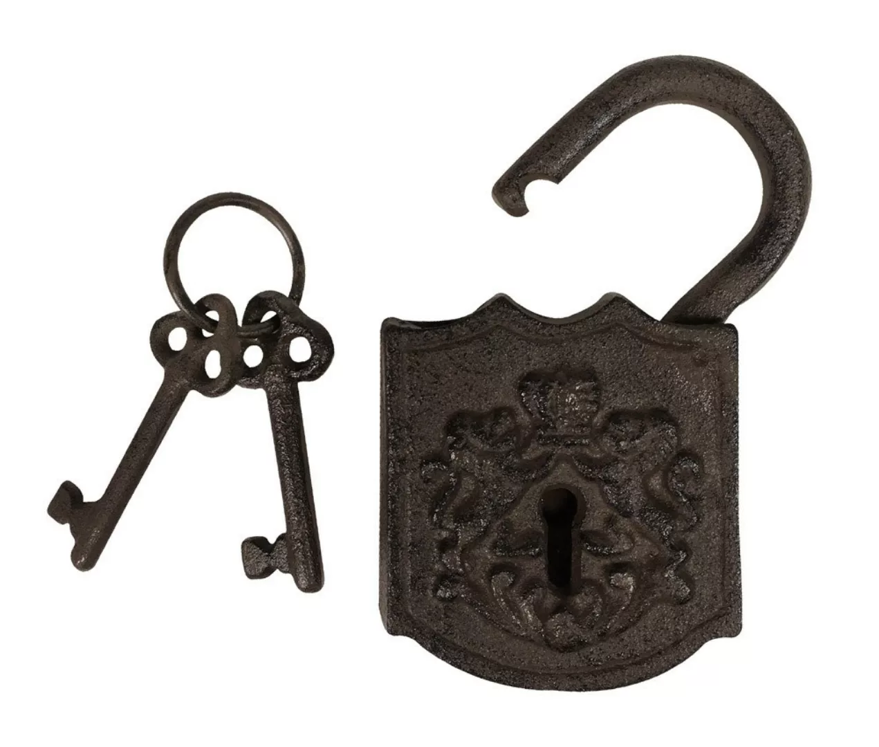 Vorhängeschloss Antik-Stil mit 2 Schlüssel Türschloss Nostalgie Gusseisen B günstig online kaufen