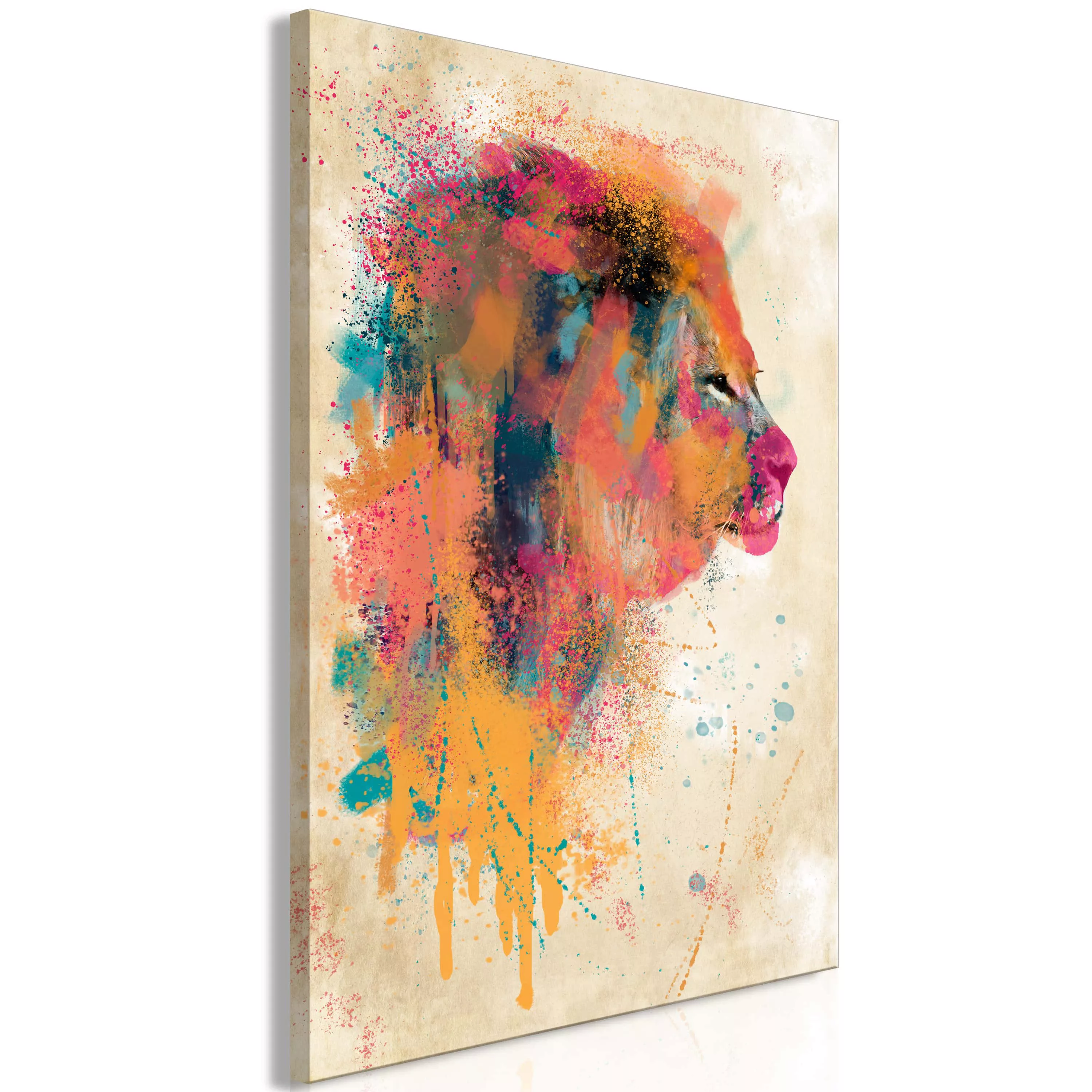 Wandbild - Watercolor Lion (1 Part) Vertical günstig online kaufen