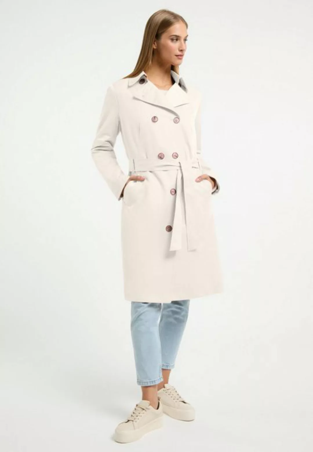 Frieda & Freddies NY Trenchcoat Trenchcoat, Hillary Neo mit dezenten Lederd günstig online kaufen