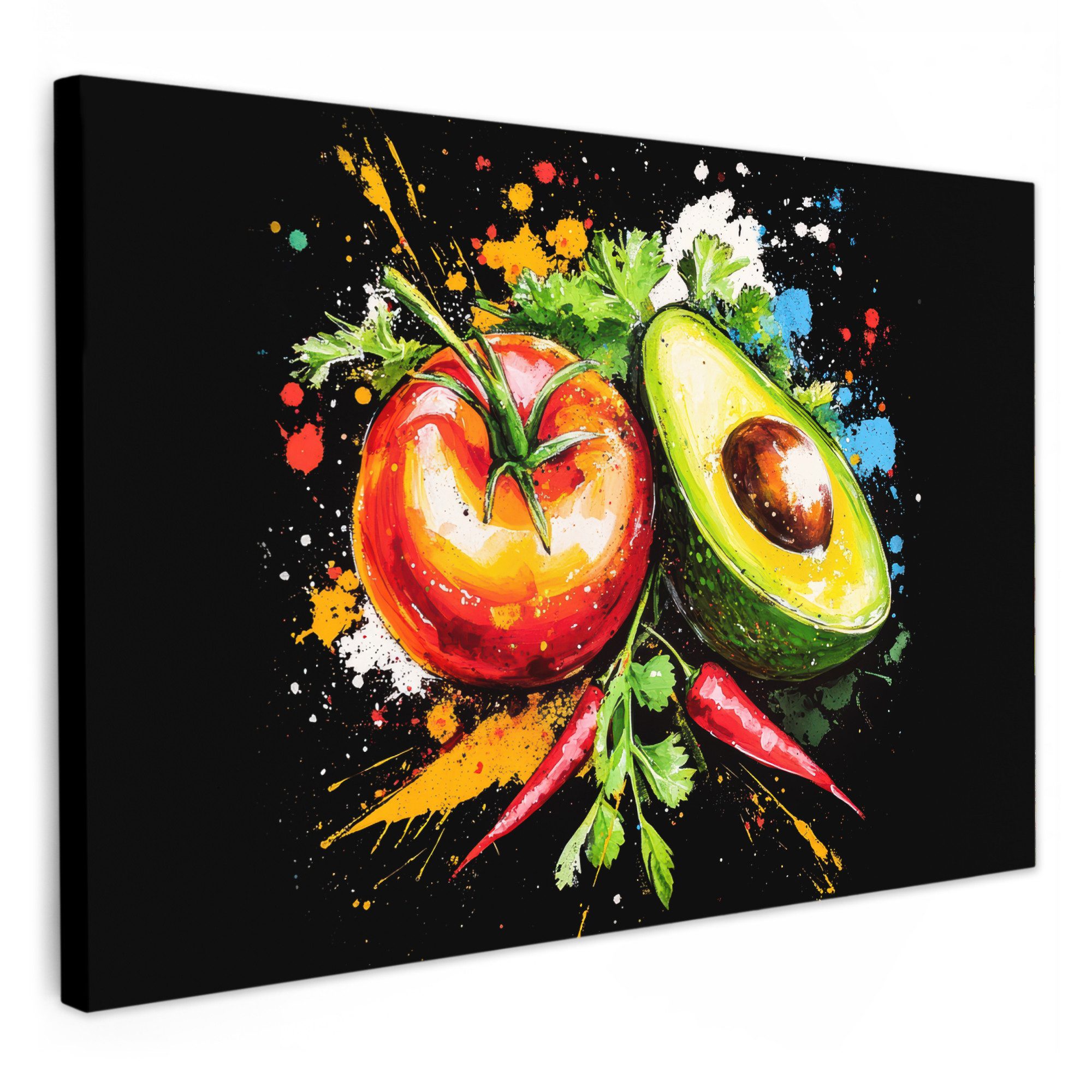 OneMillionCanvasses® Leinwandbild Tomate - Avocado - günstig online kaufen