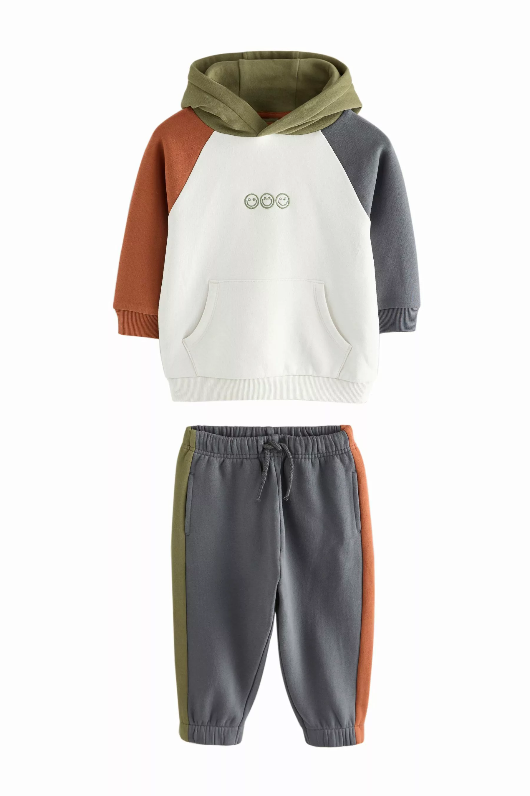 Next Sweatanzug Blockfarben-Kapuzensweatshirt und Jogginghose (2-tlg) günstig online kaufen